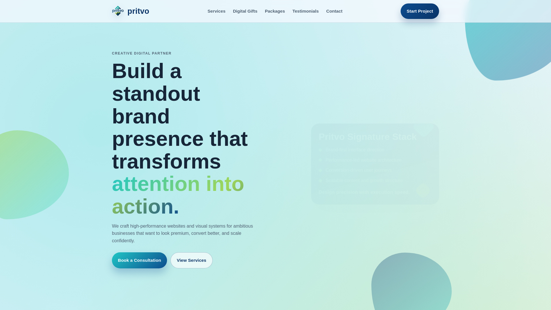 website screenshot of https://pritvo.pages.dev/