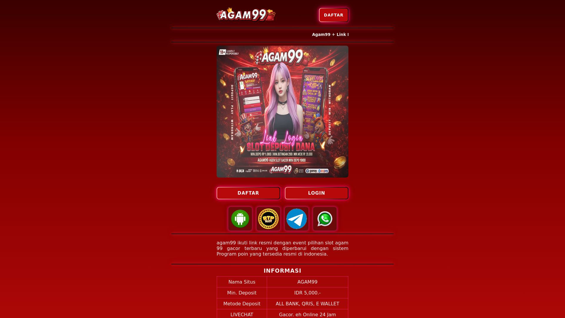 website screenshot of https://agam99-resmi.pages.dev/