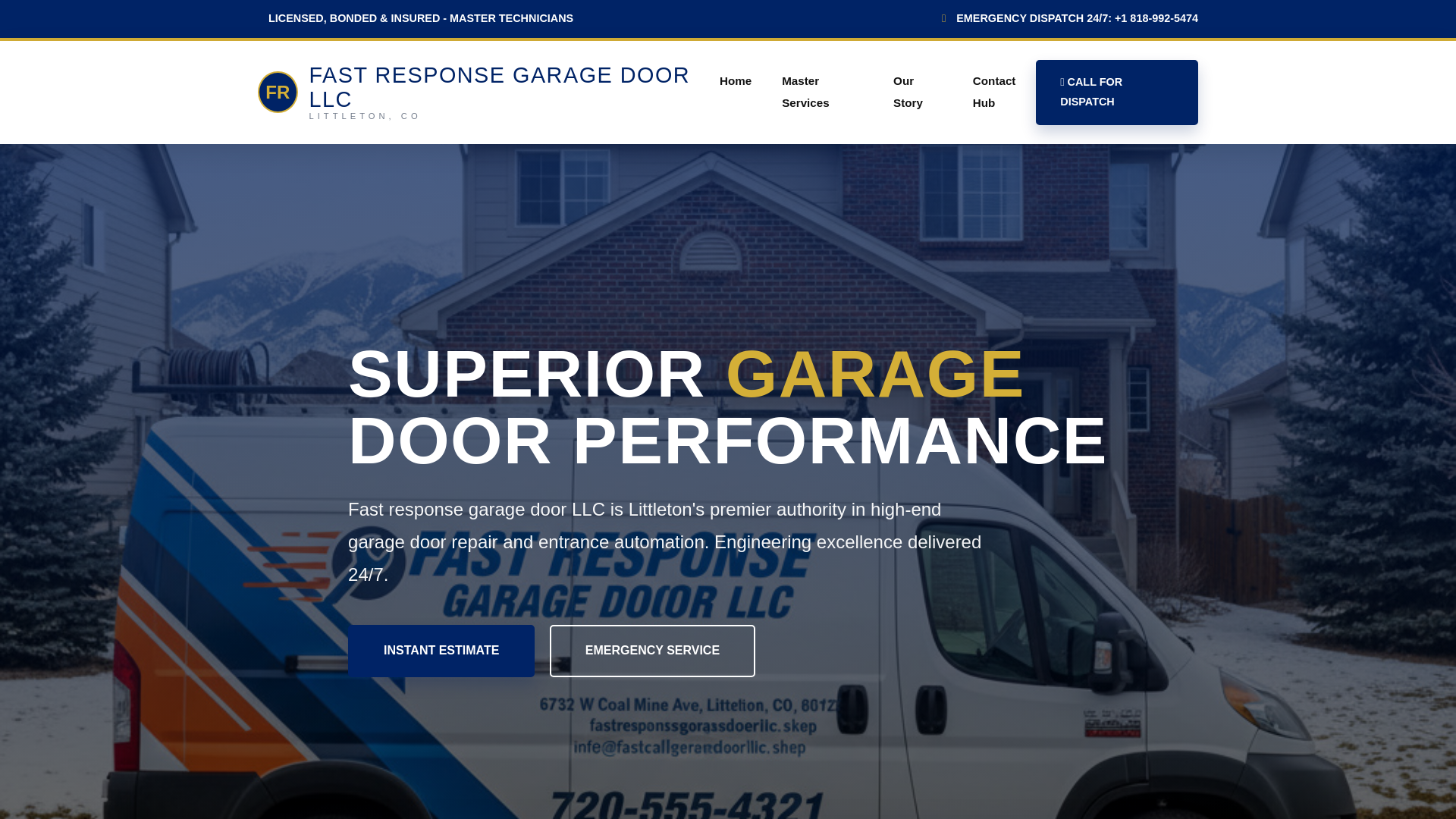 website screenshot of https://fastresponsegaragedoorllc.shop/