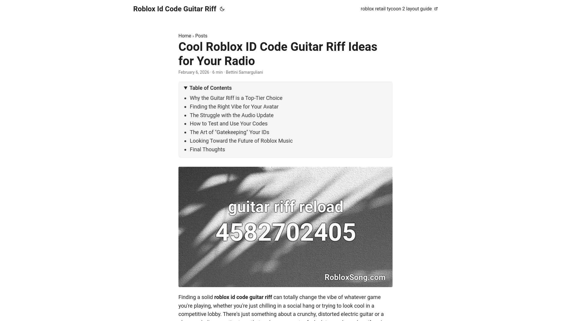 website screenshot of https://roblox-id-code-guitar-riff.pages.dev/