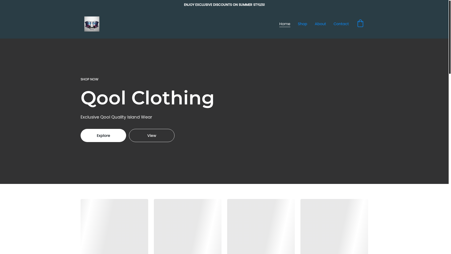 website screenshot of https://qoolclothing.shop/