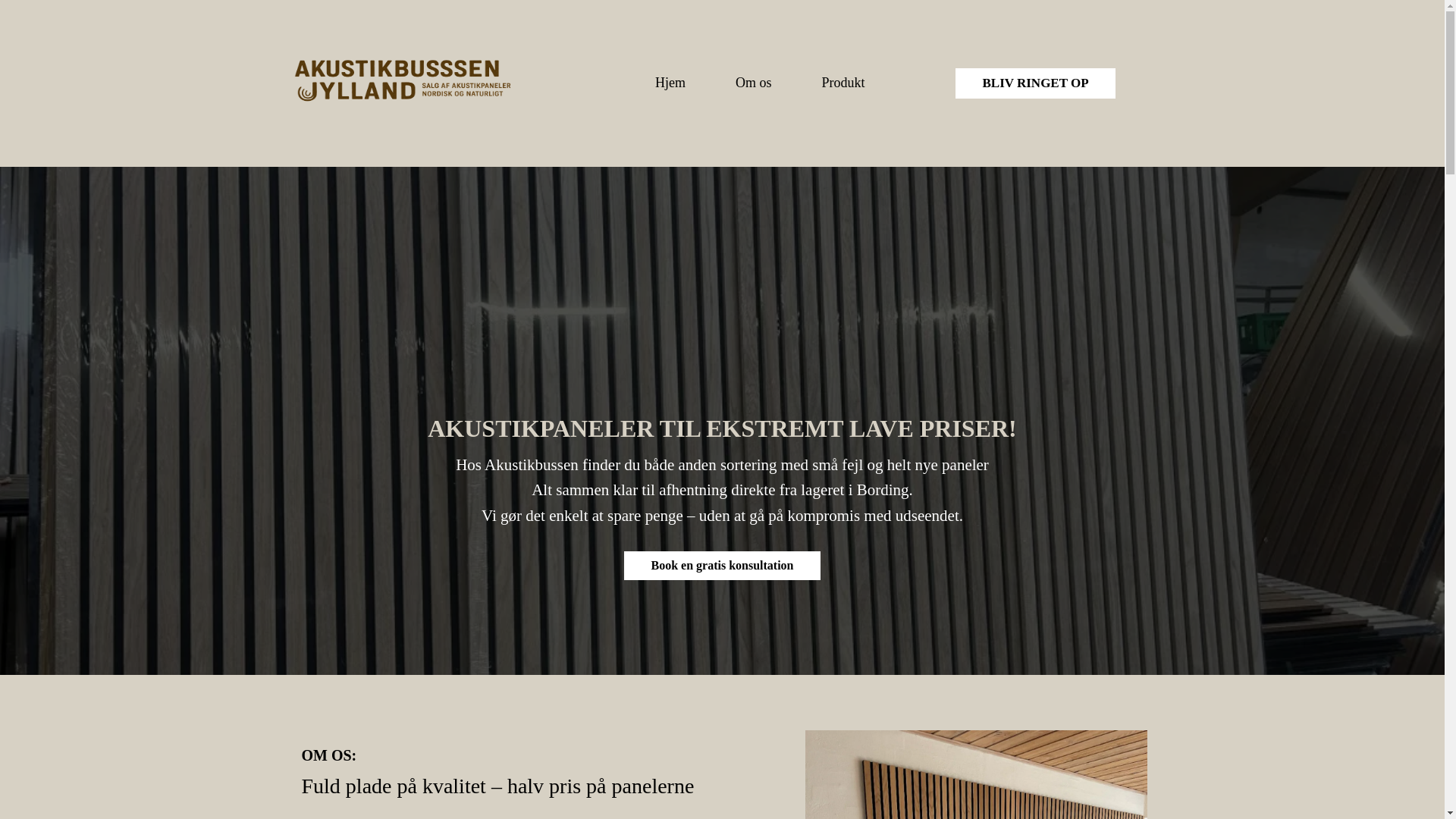 website screenshot of https://akustikbussenjylland.dk/