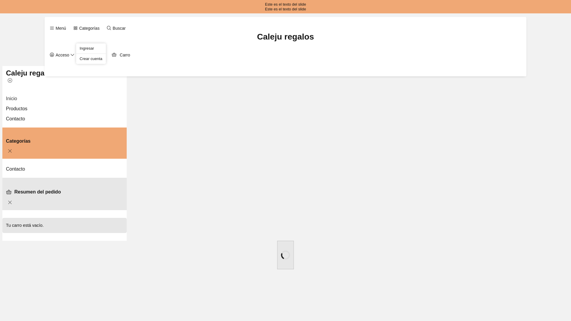 website screenshot of https://calejuregalos.com/