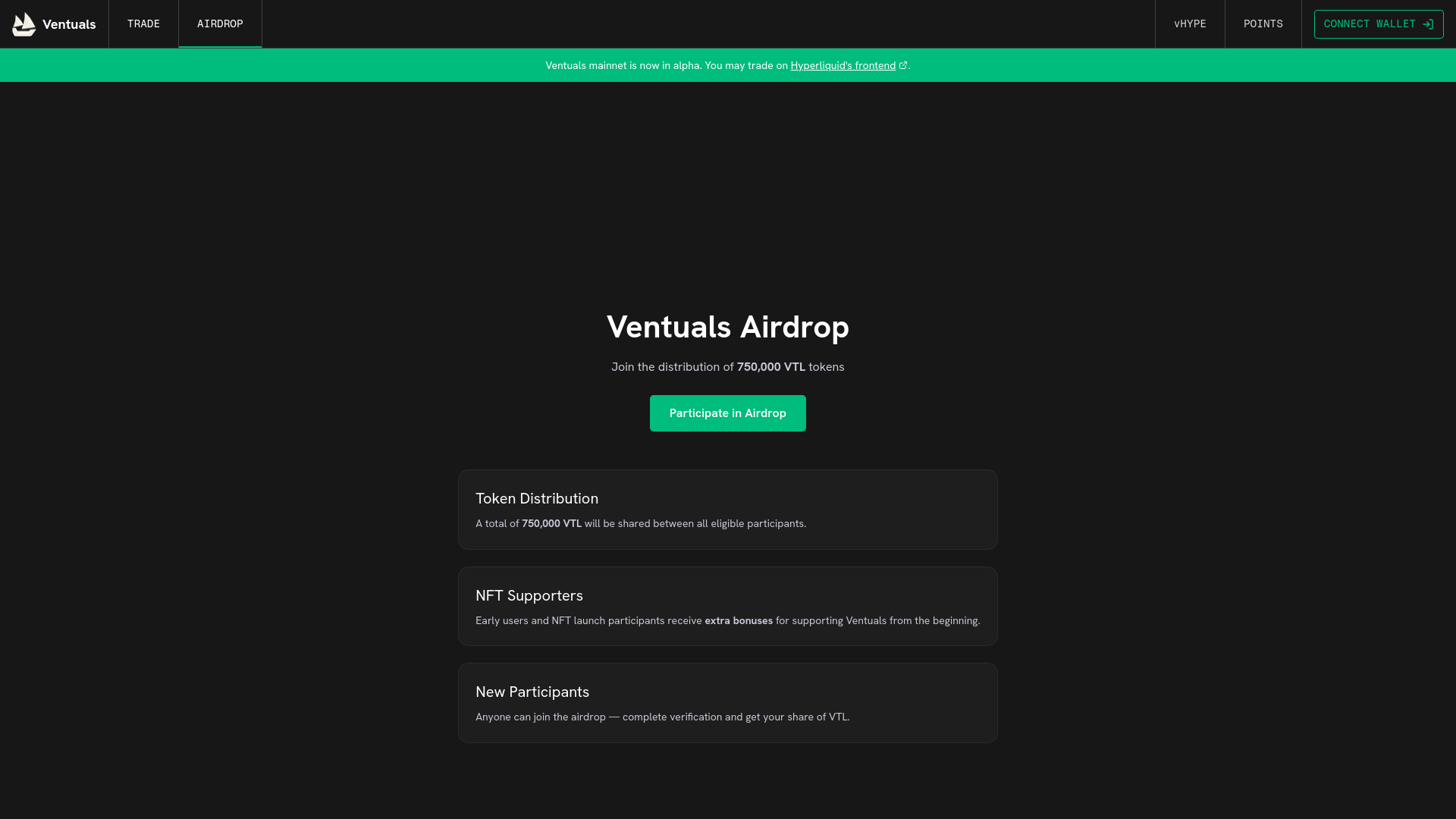 website screenshot of https://ventuals-85a.pages.dev
