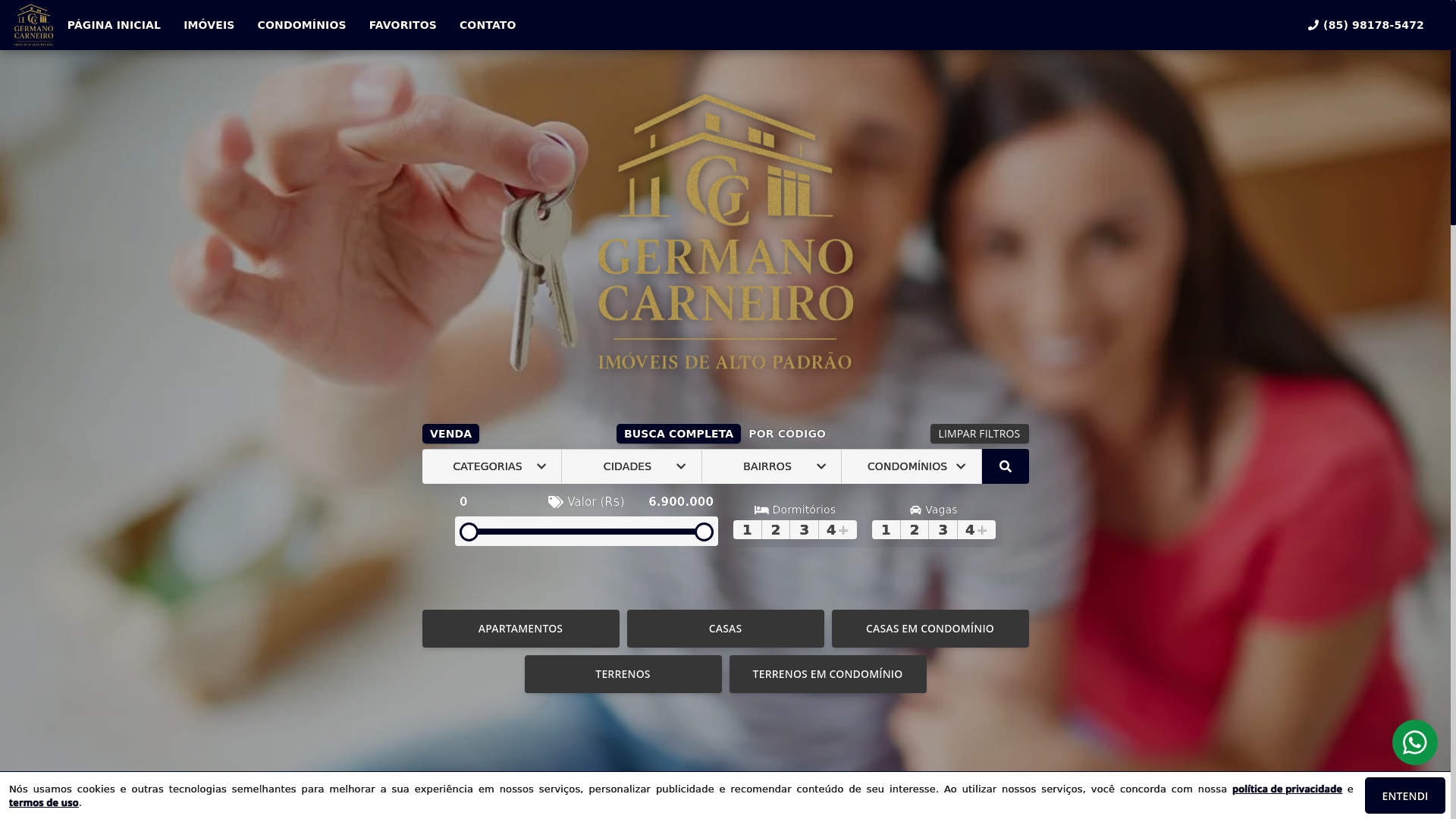 website screenshot of https://germanocarneiro.com.br/