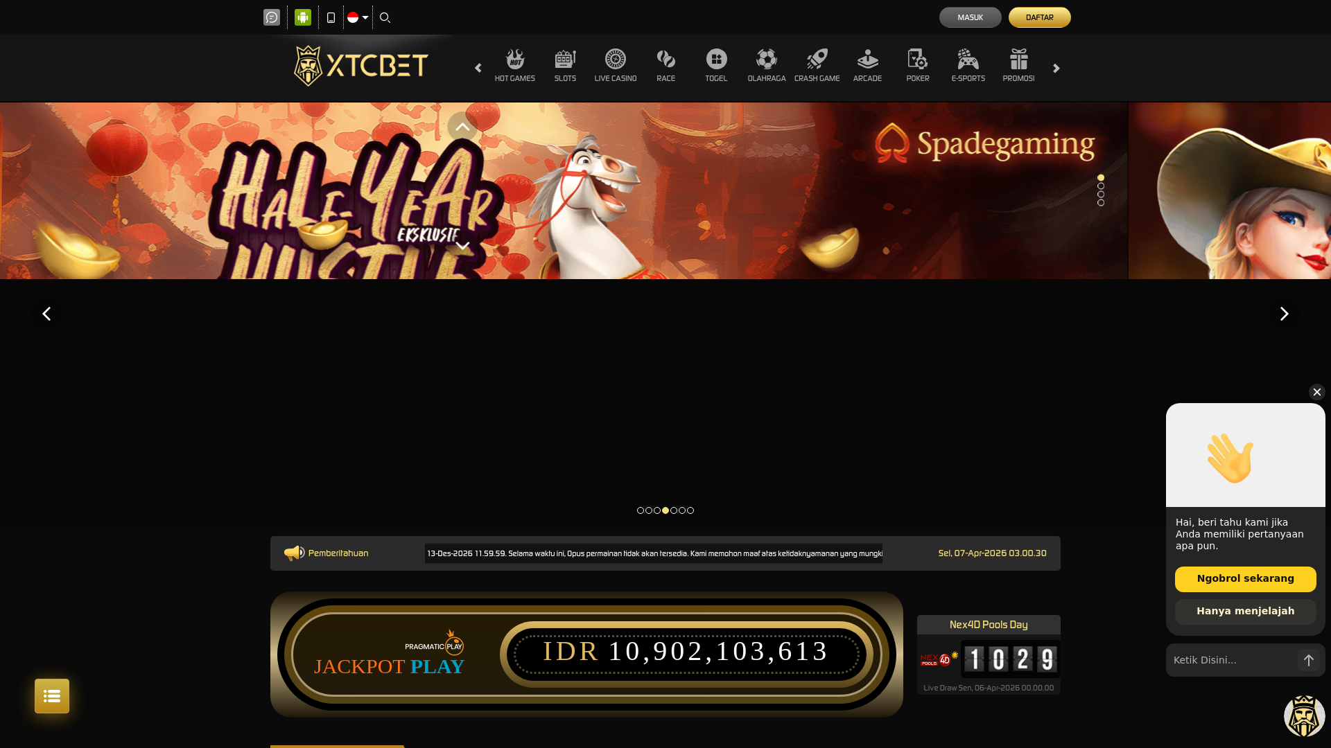 website screenshot of https://xtcbet900.com