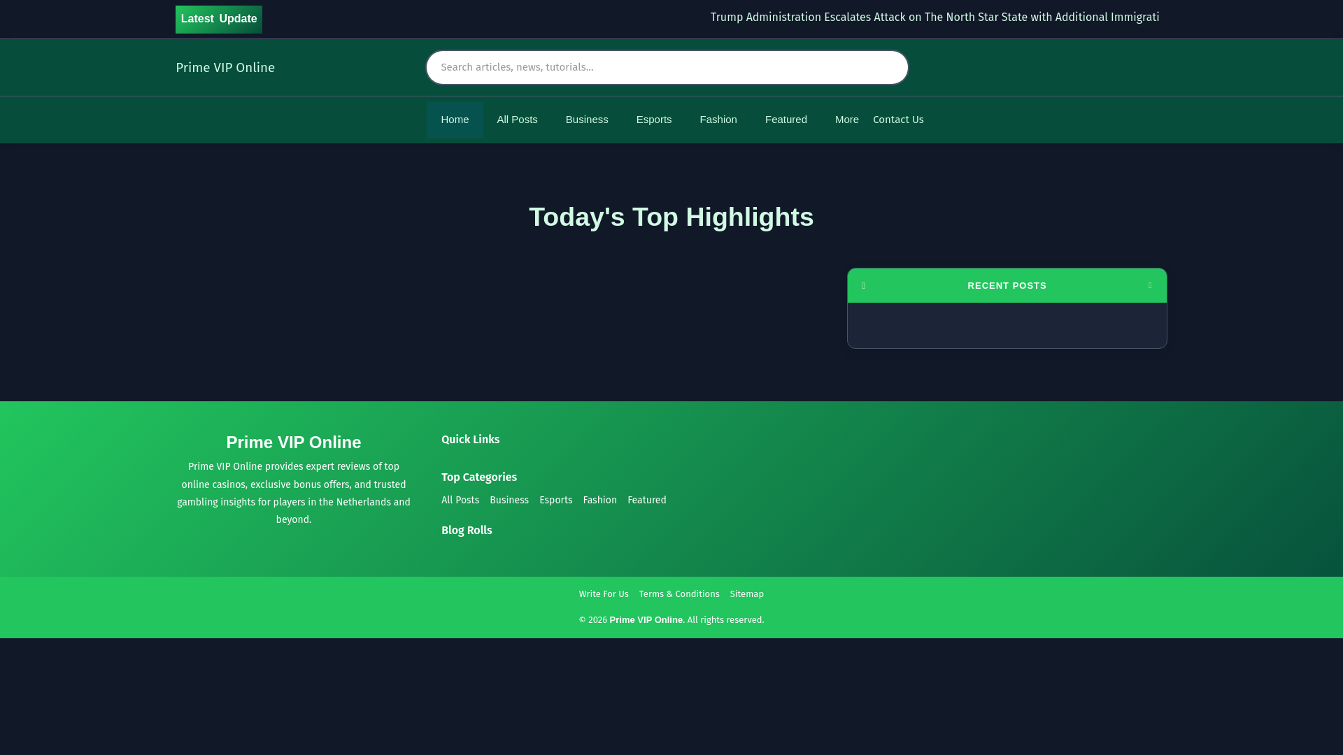 website screenshot of https://primeviponline.nl/