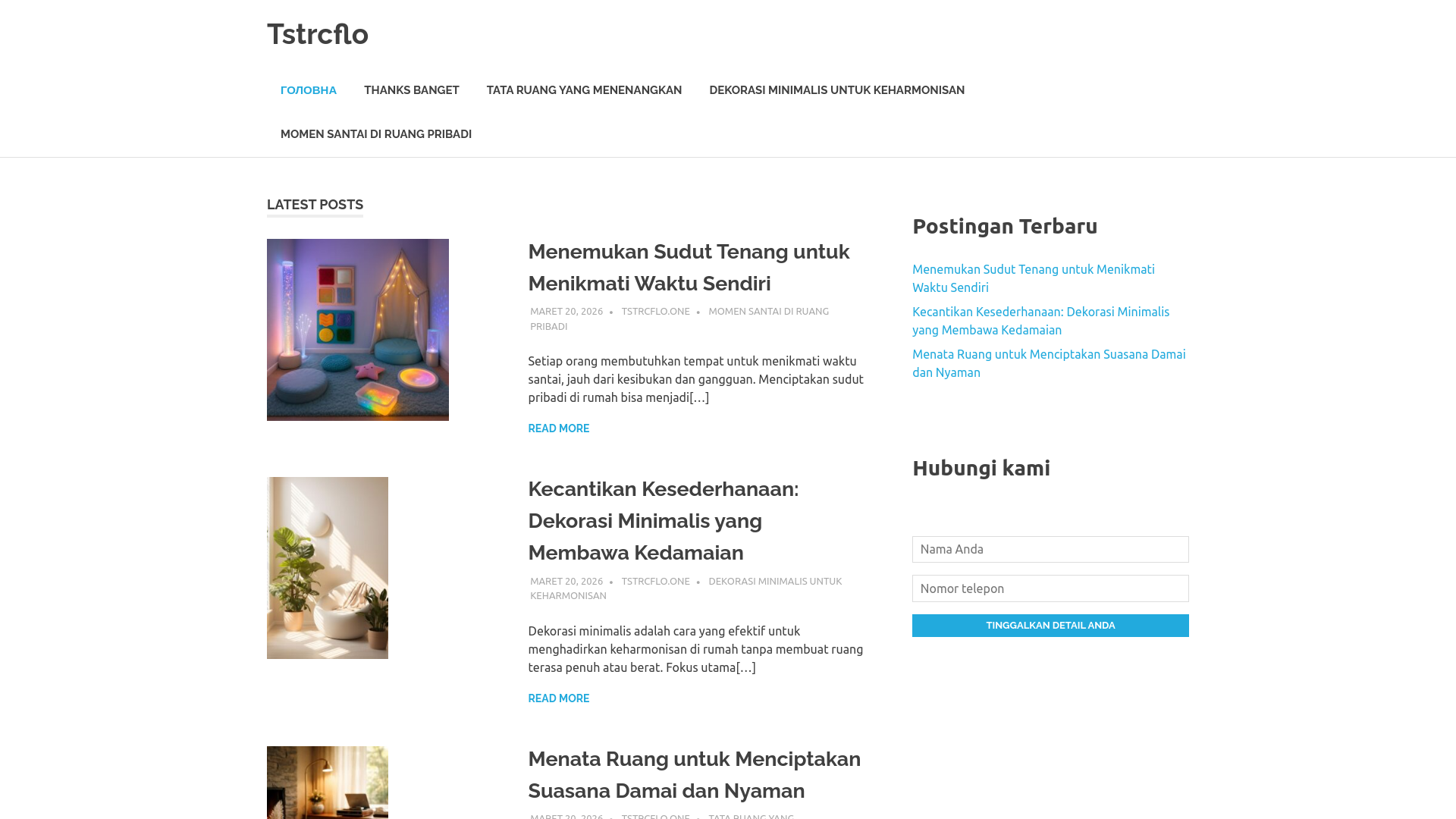 website screenshot of https://tstrcflo.one