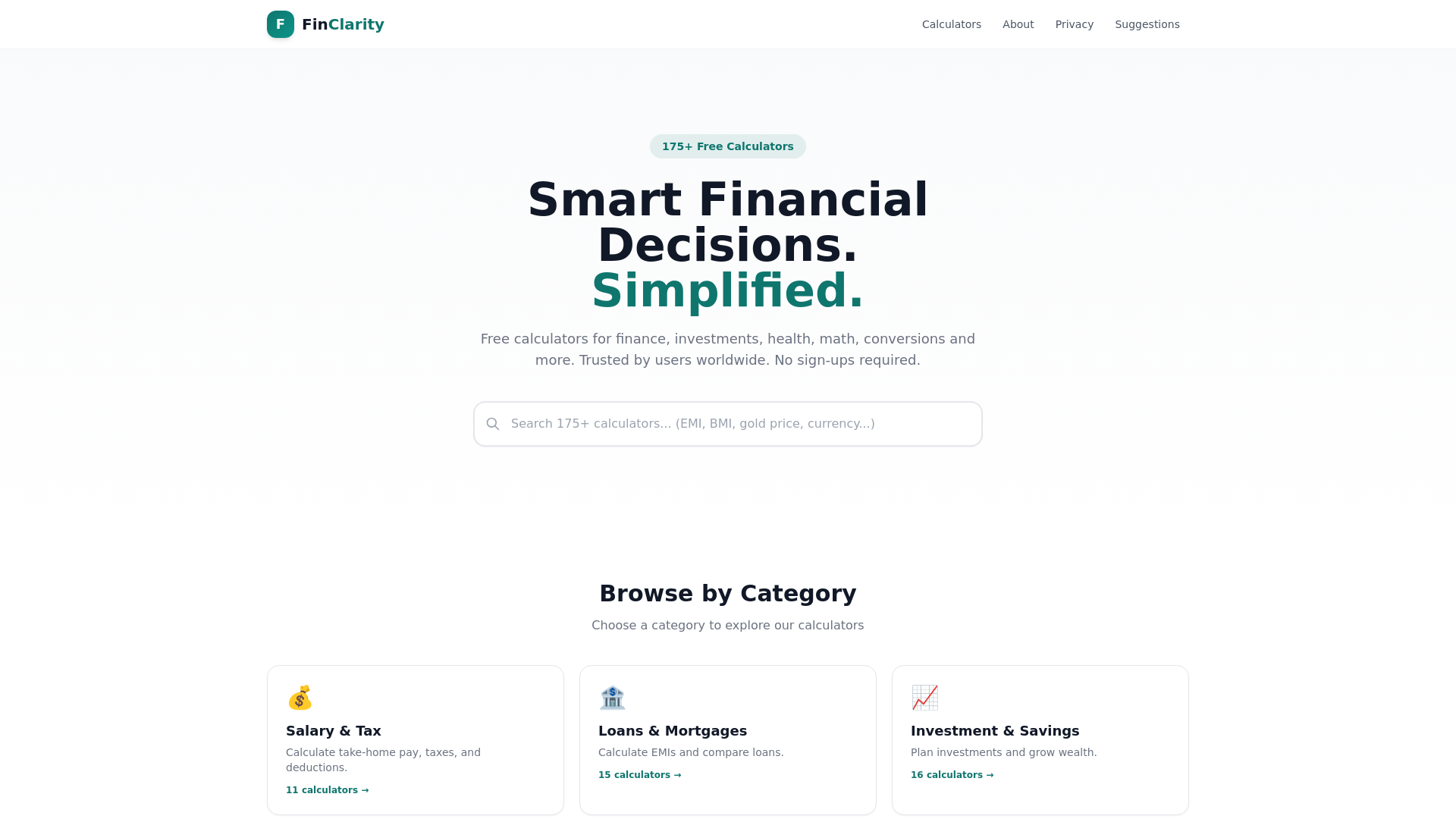 website screenshot of https://thefinclarity.com/