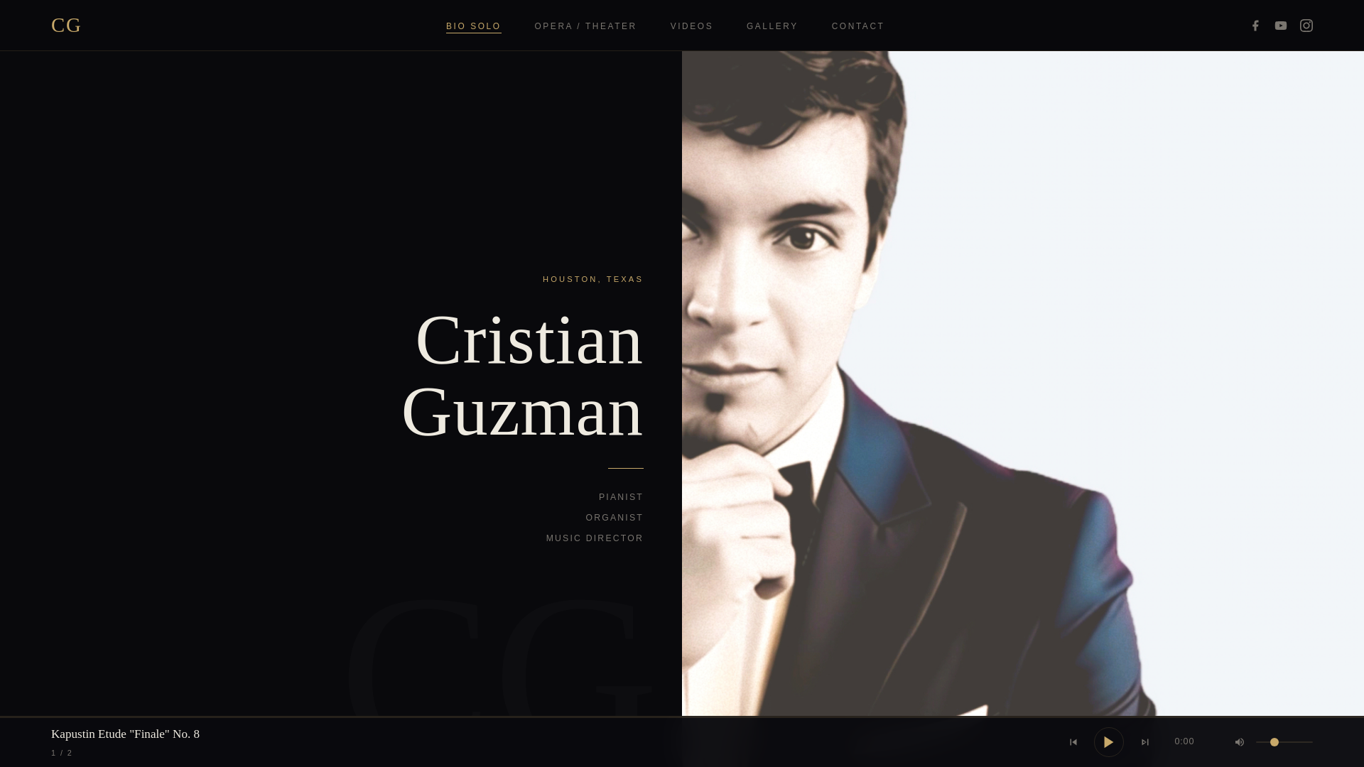 website screenshot of https://maestroguzman.com