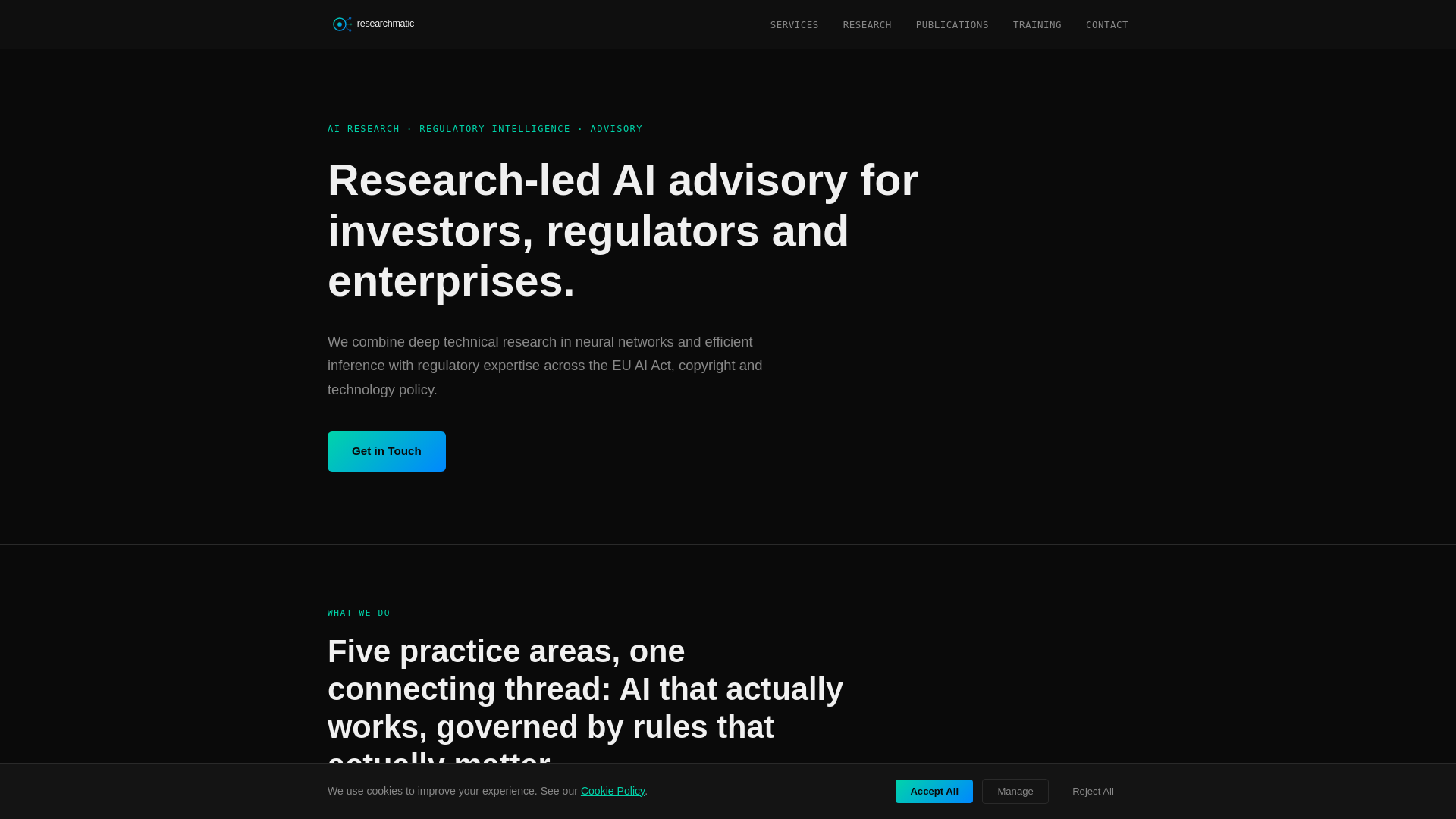 website screenshot of https://researchmatic.pages.dev/
