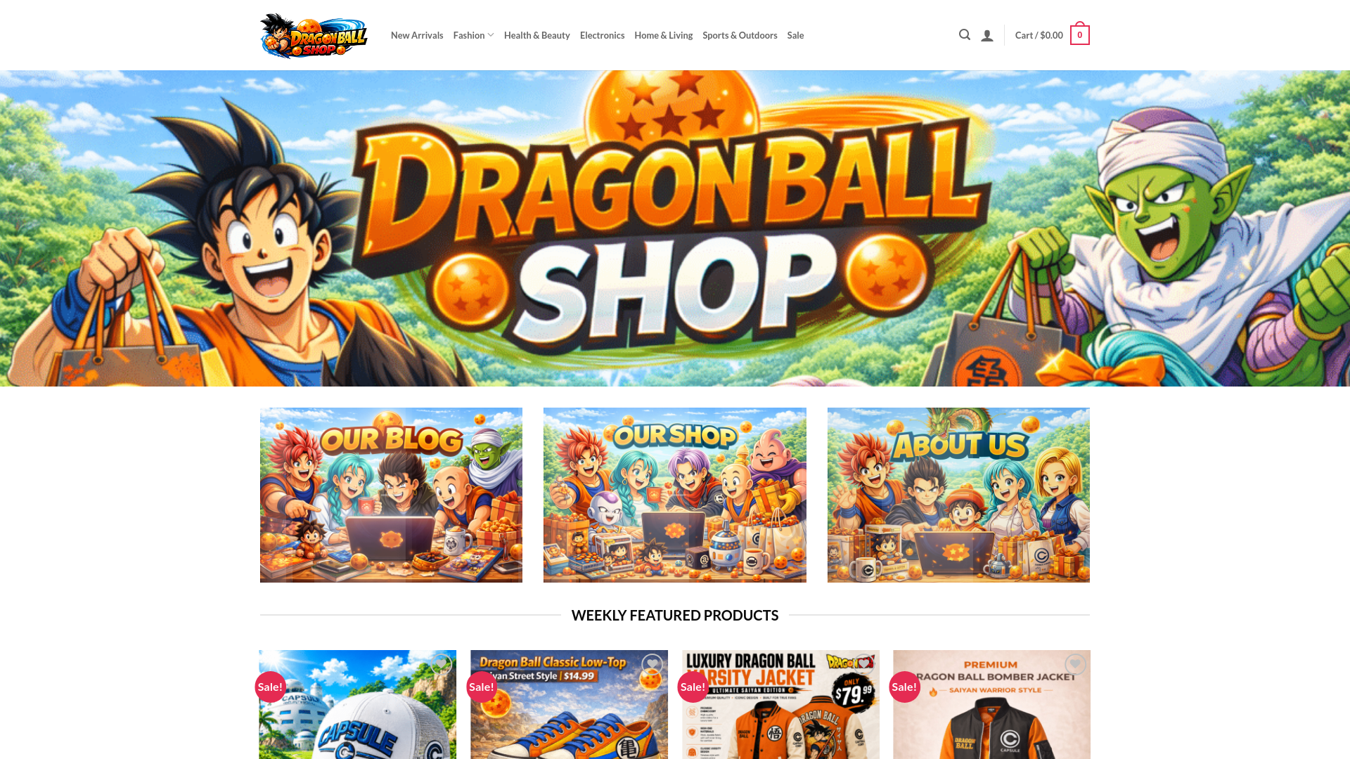 website screenshot of https://gokublack.store/