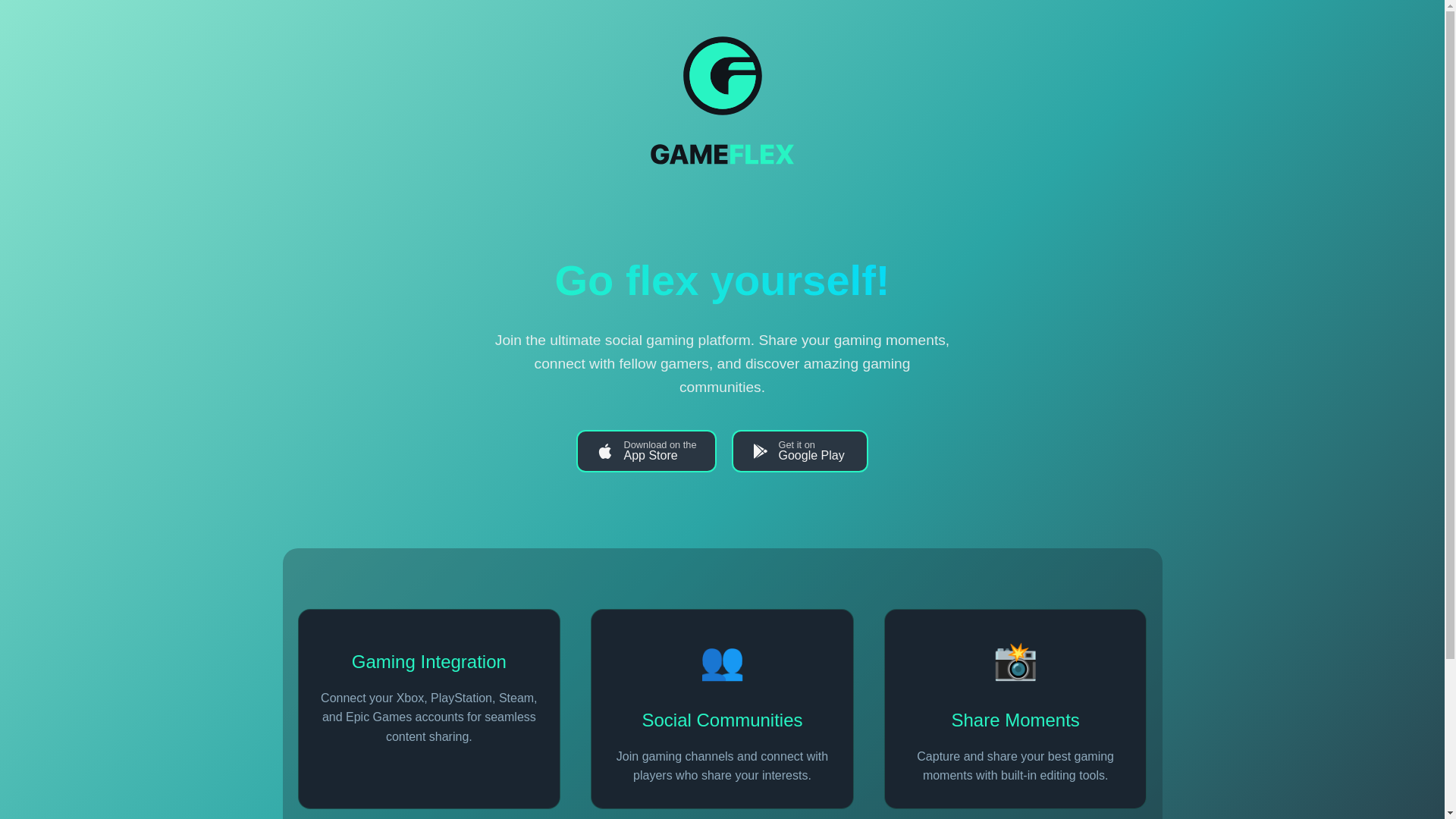 website screenshot of https://gameflex-landing.pages.dev/