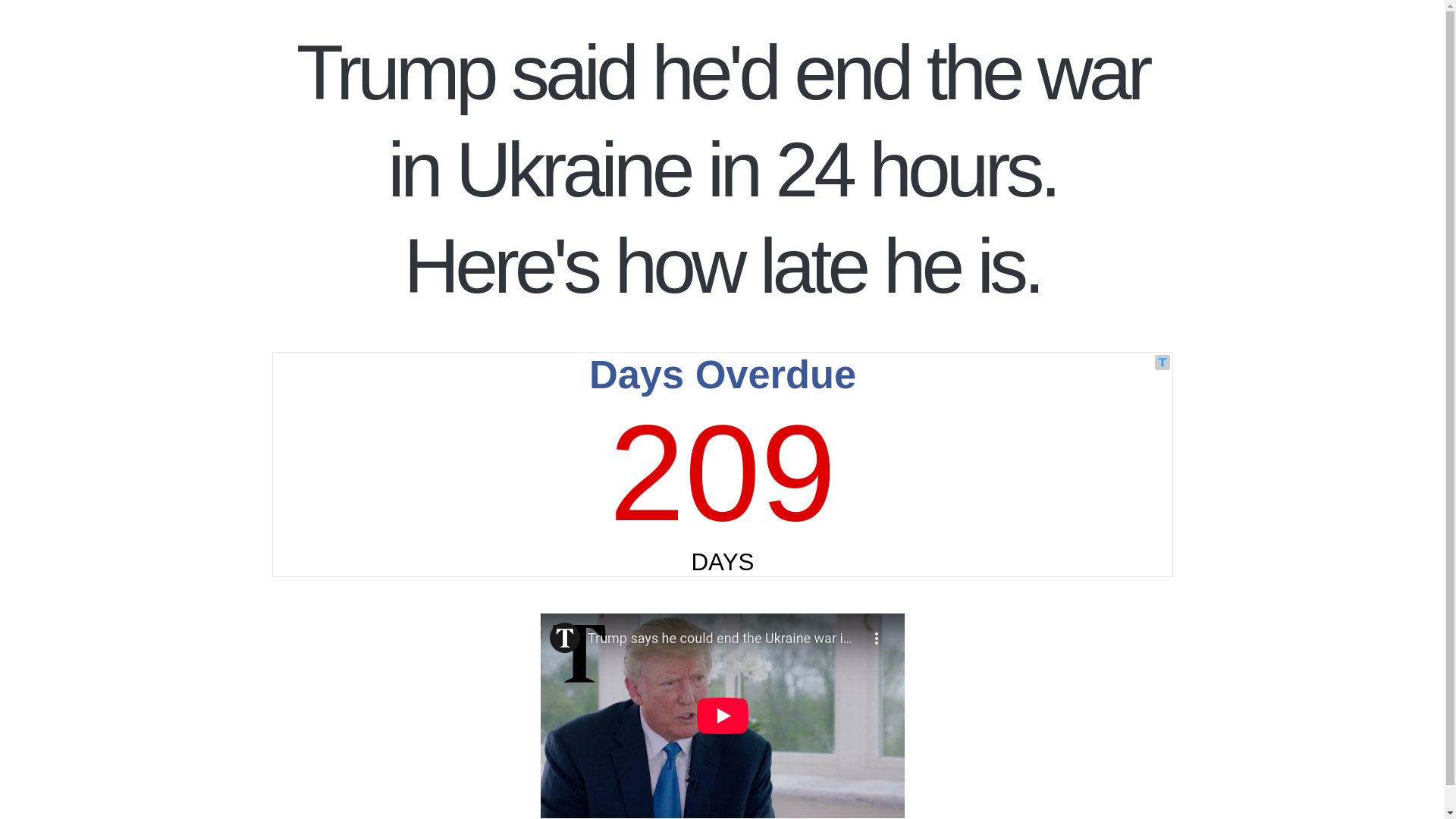 website screenshot of https://howlateistrump.com/