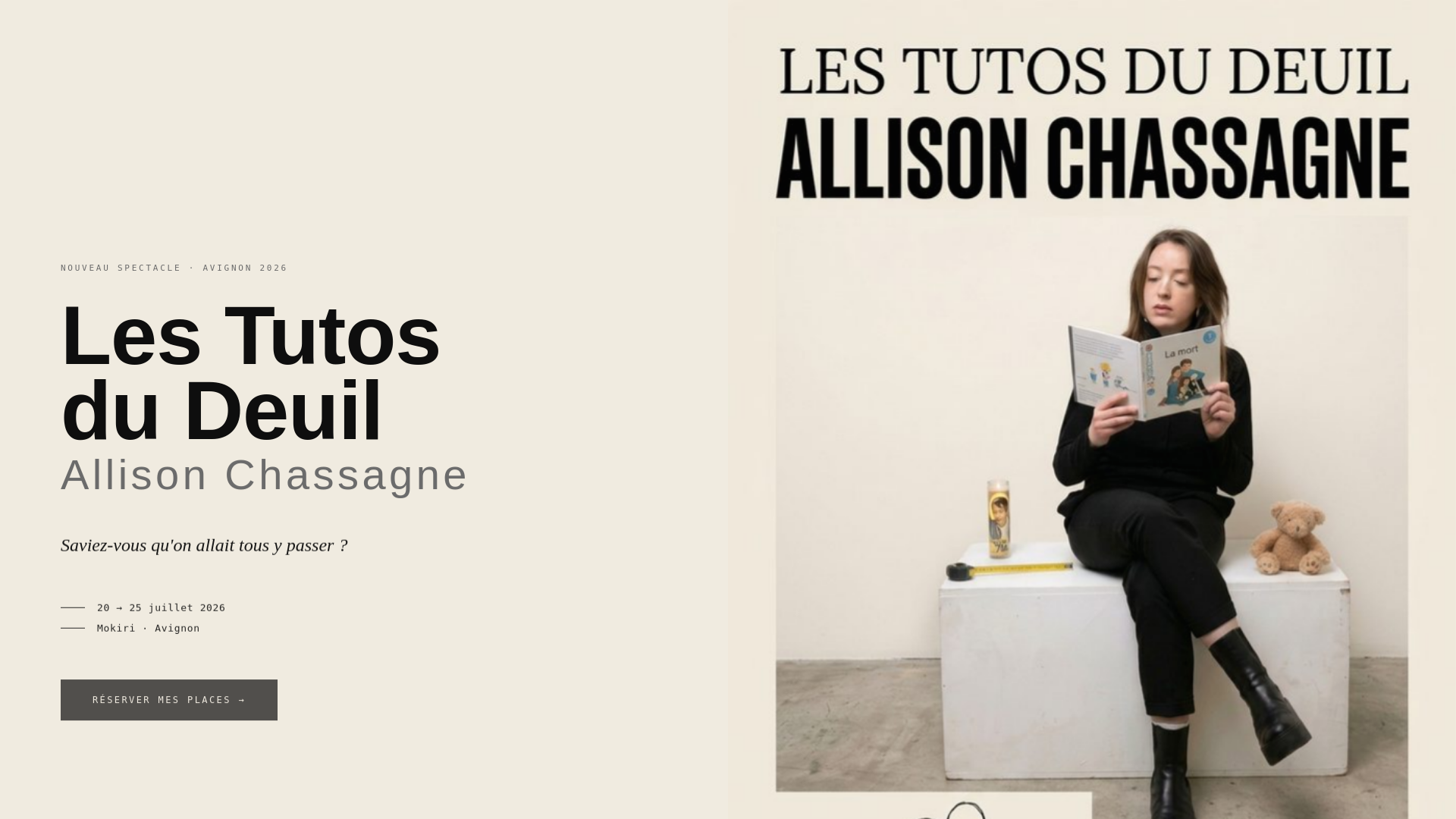 website screenshot of https://allisonchassagne.com/