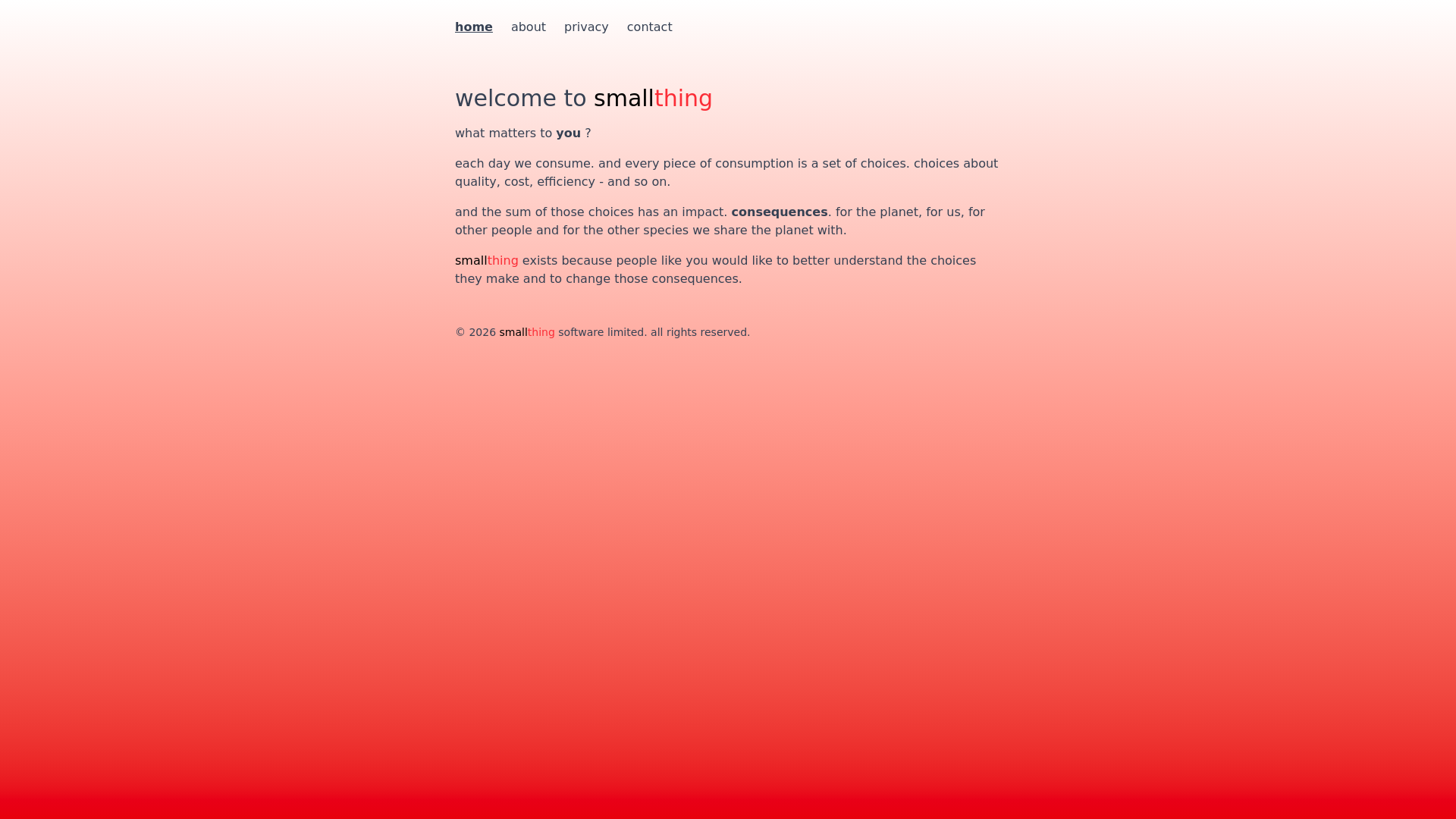 website screenshot of https://smallthing-website.pages.dev/