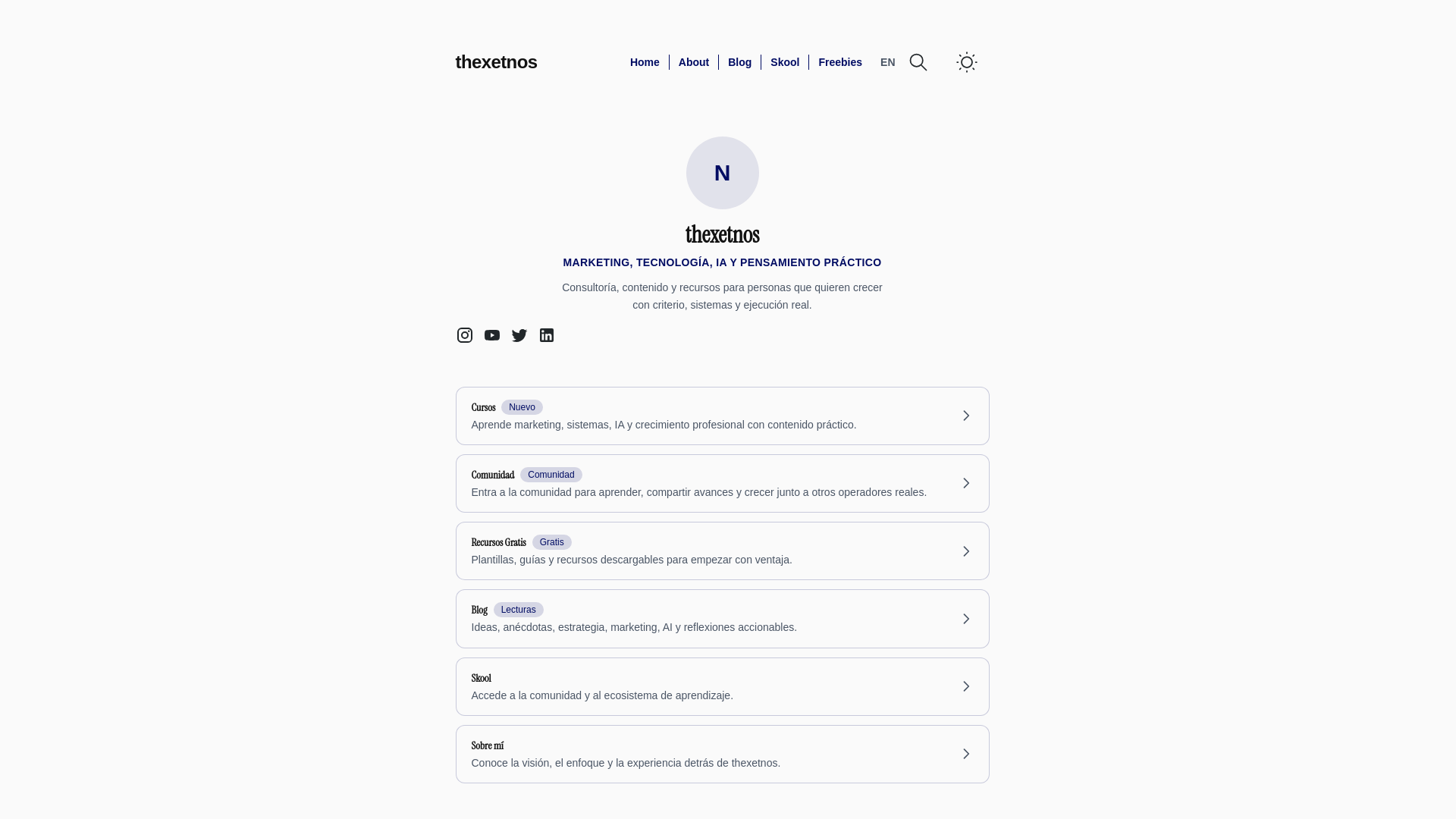 website screenshot of https://thexetnos.com