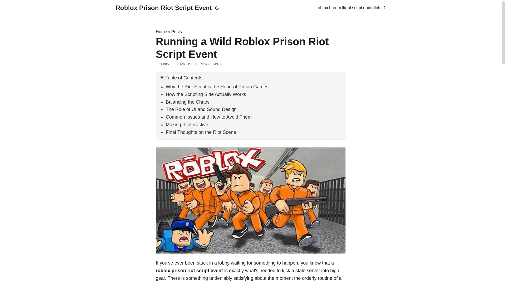 website screenshot of https://roblox-prison-riot-script-event.pages.dev/