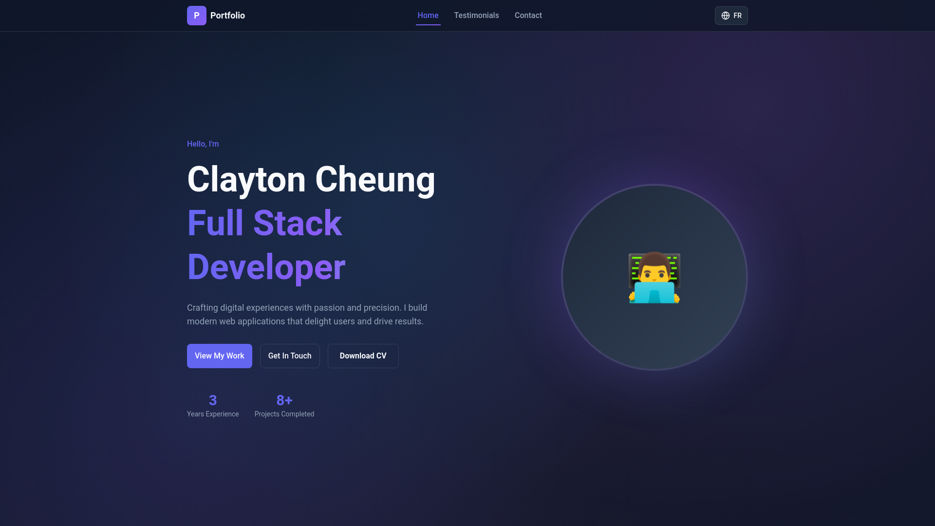 website screenshot of https://claytkc.dev/
