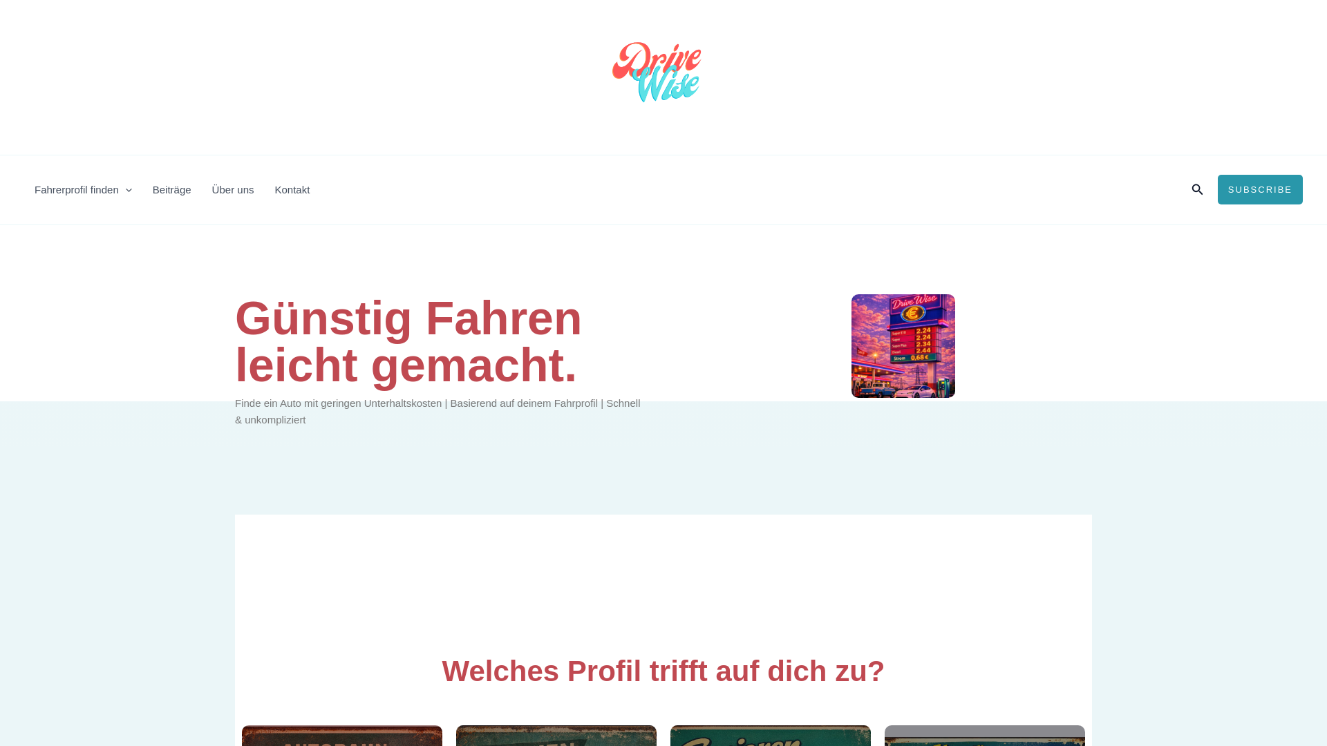 website screenshot of https://drive-wise.de/