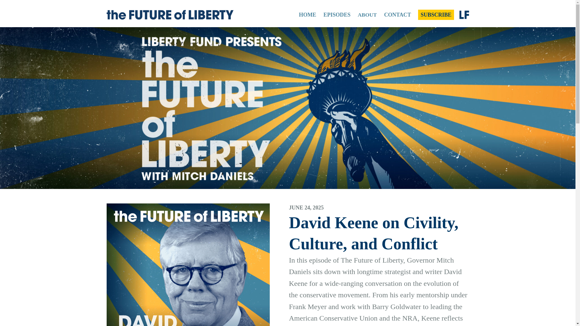 website screenshot of https://futureoflibertywithmitchdaniels.org/