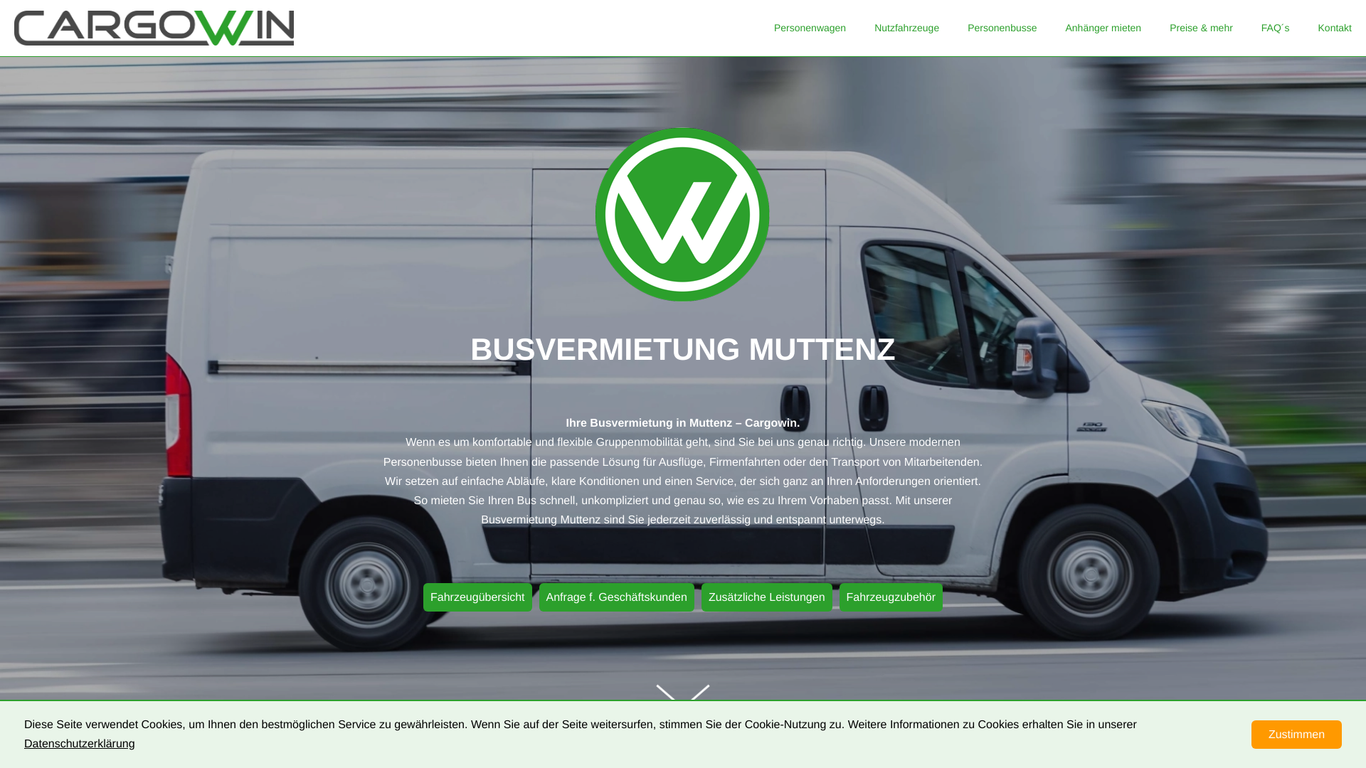 website screenshot of https://busvermietung-muttenz.ch/