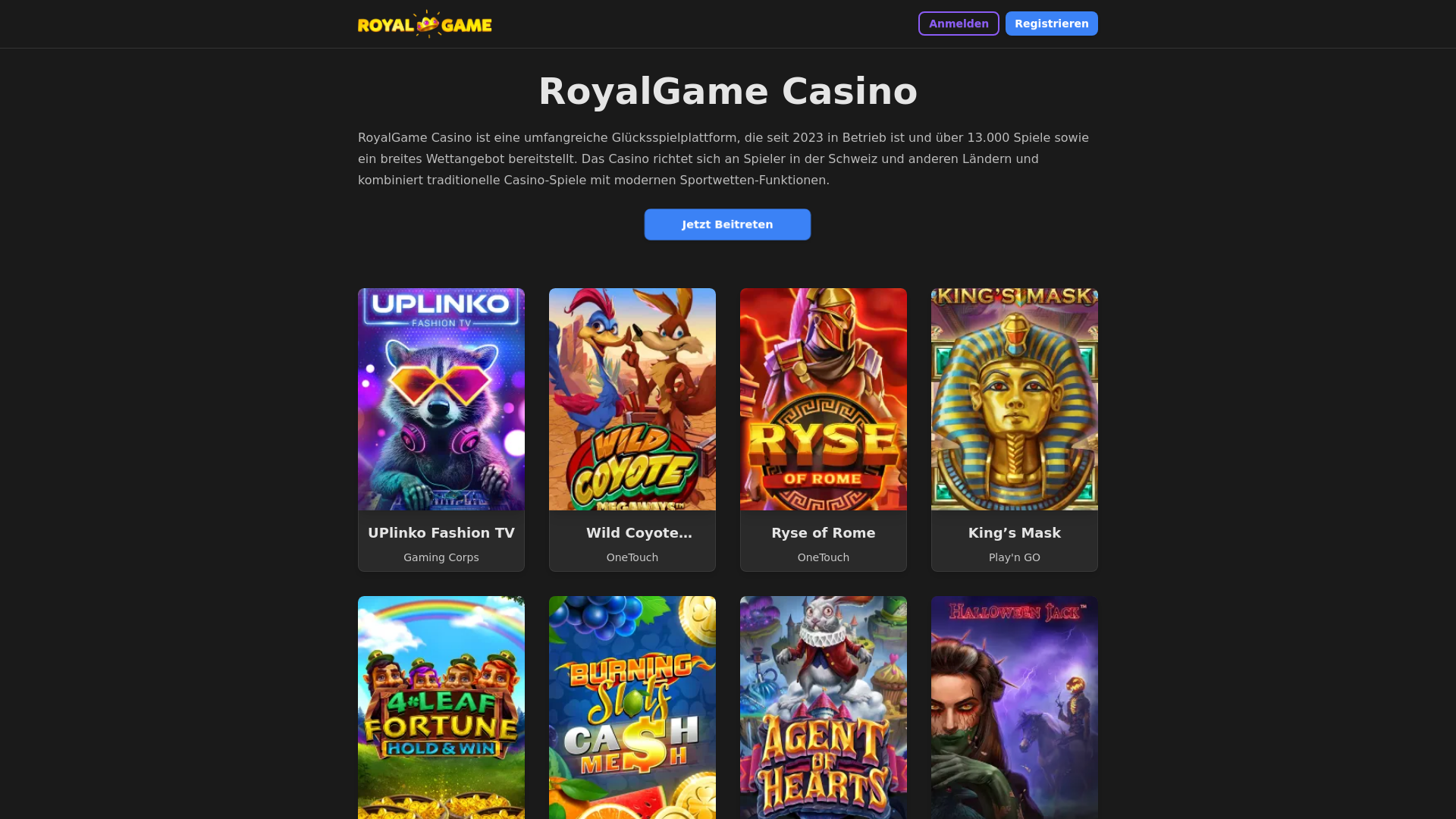 website screenshot of https://royalgamecas-ch.pages.dev/