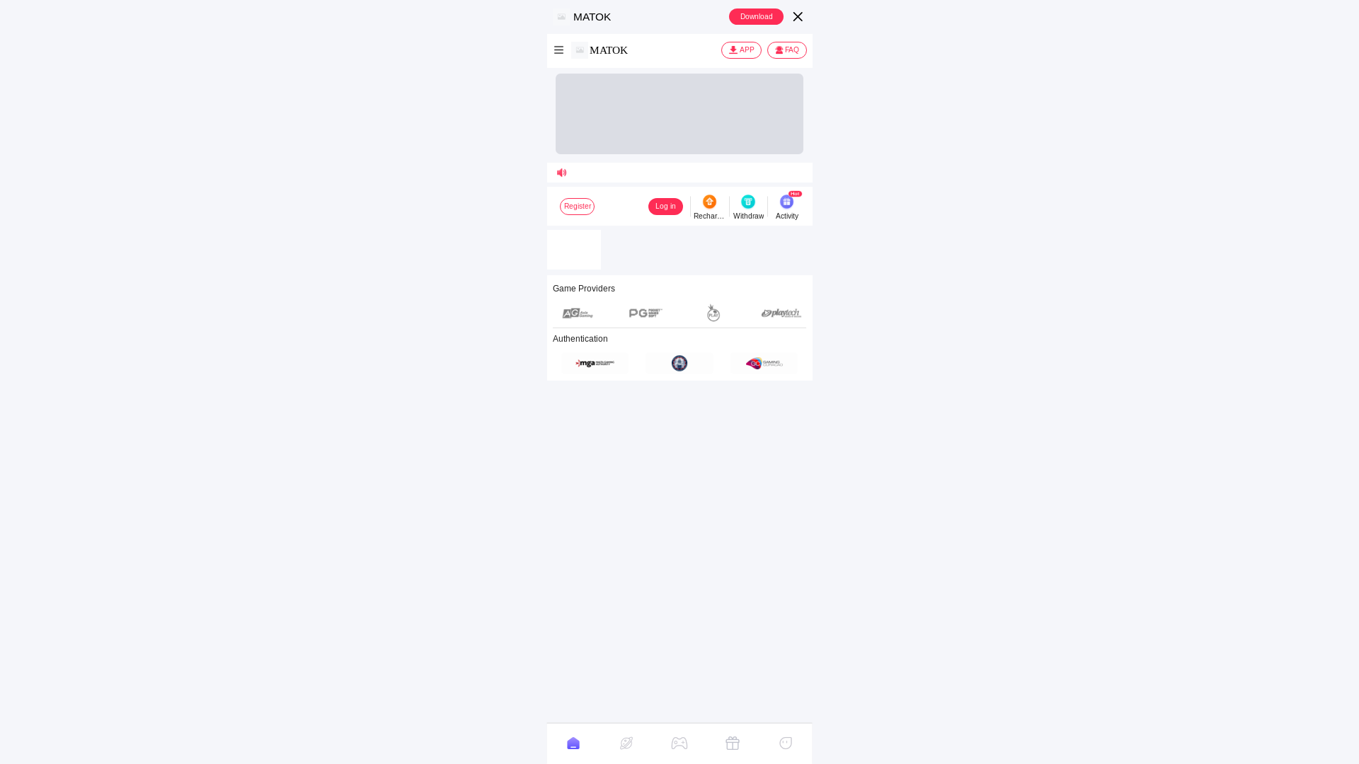 website screenshot of https://gamematoklive50.com/