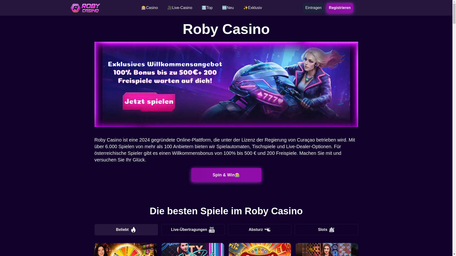 website screenshot of https://robycasino-at-4077.pages.dev/