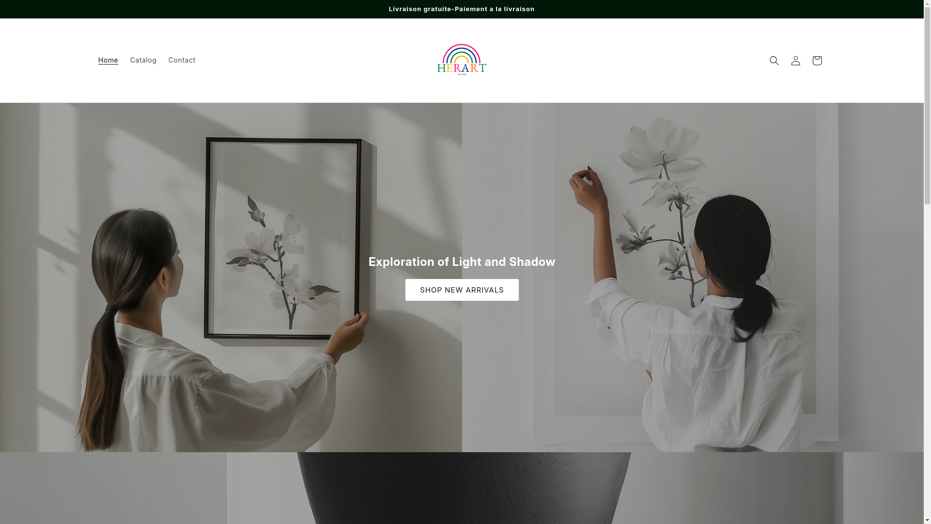 website screenshot of https://herart.shop/