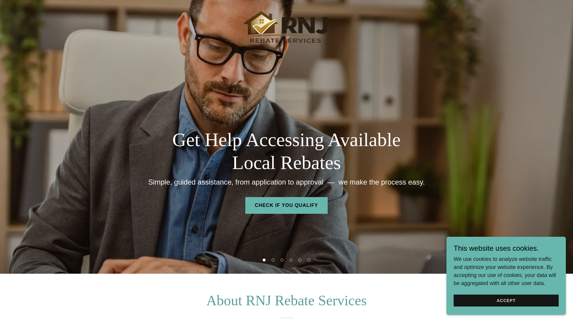 website screenshot of https://rnjrebateservices.com/