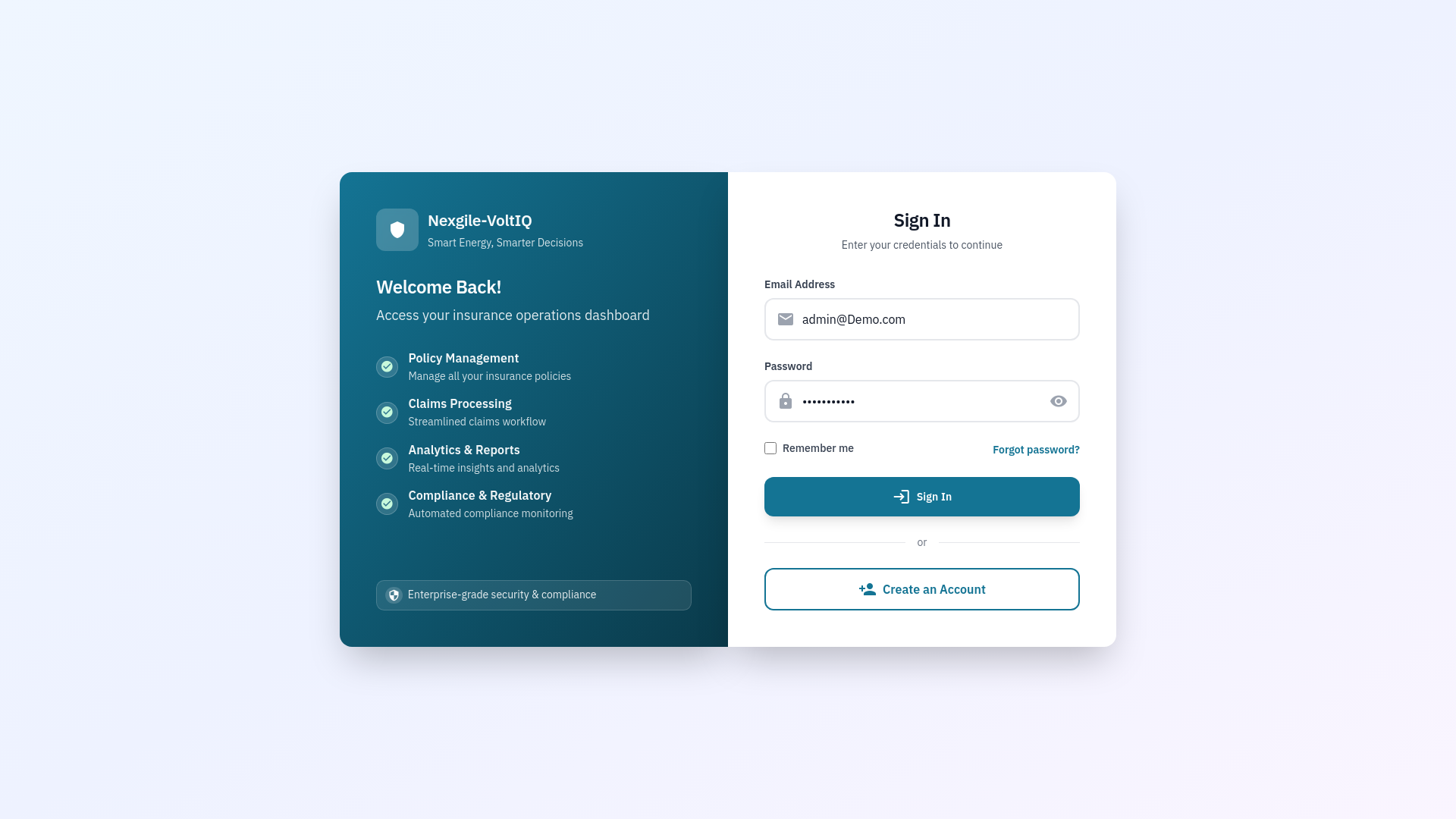 website screenshot of https://nexgile-voltiq-demo.pages.dev/