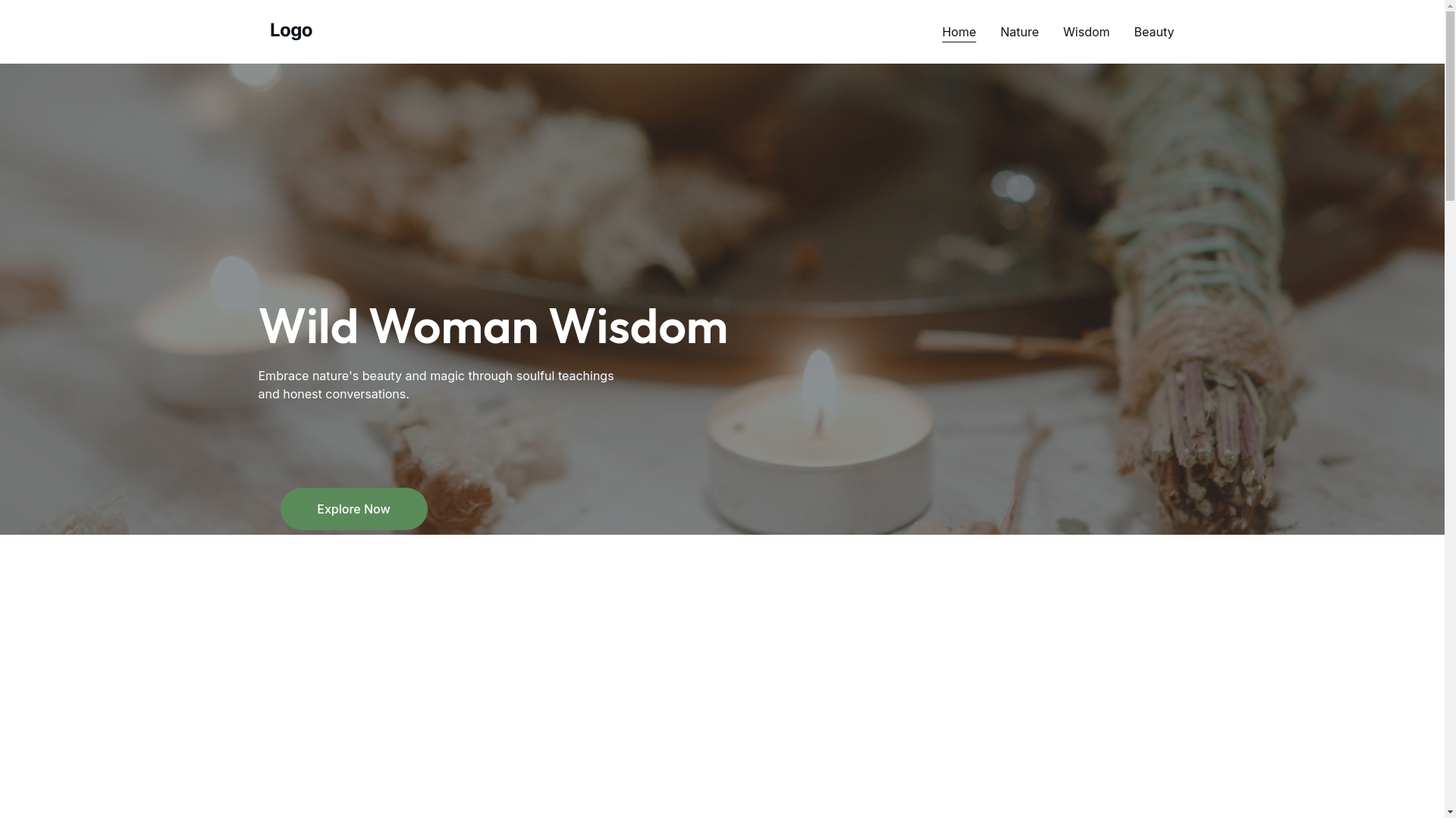 website screenshot of https://wildwoman.site/
