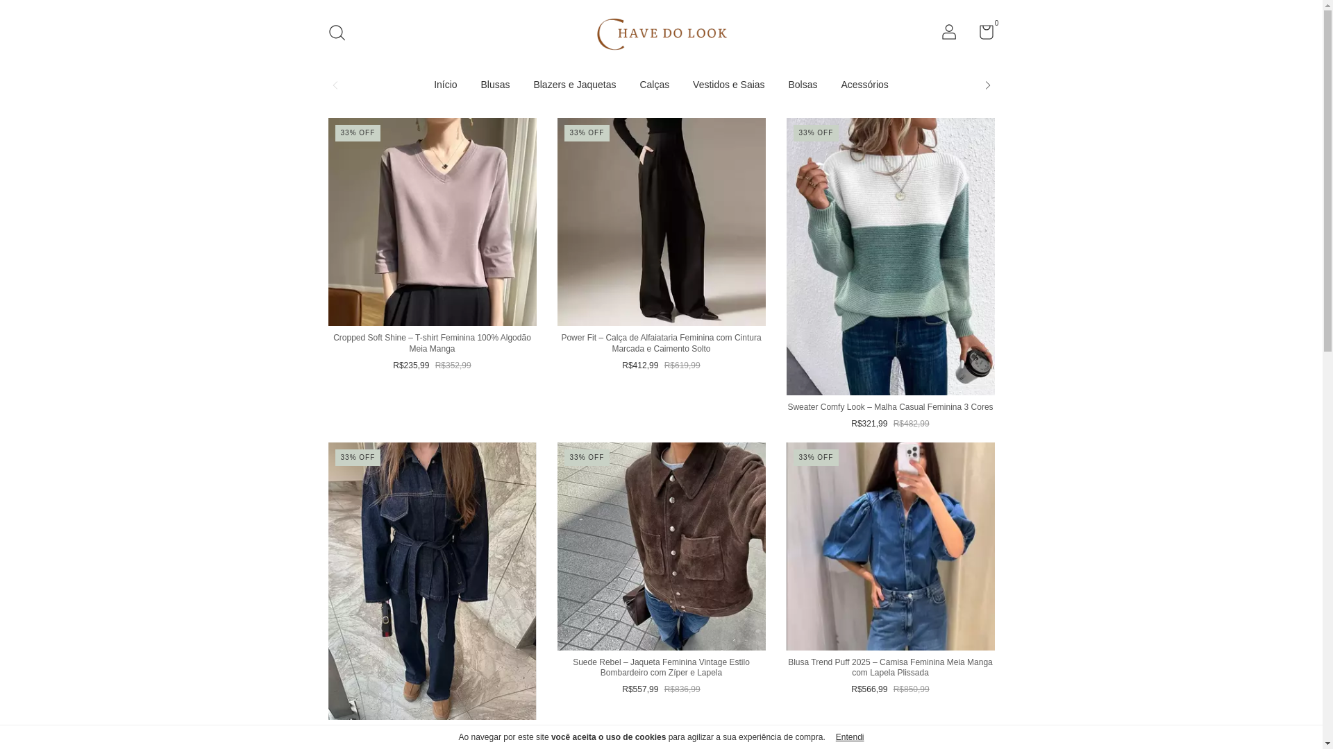 website screenshot of https://chavedolook.com.br/