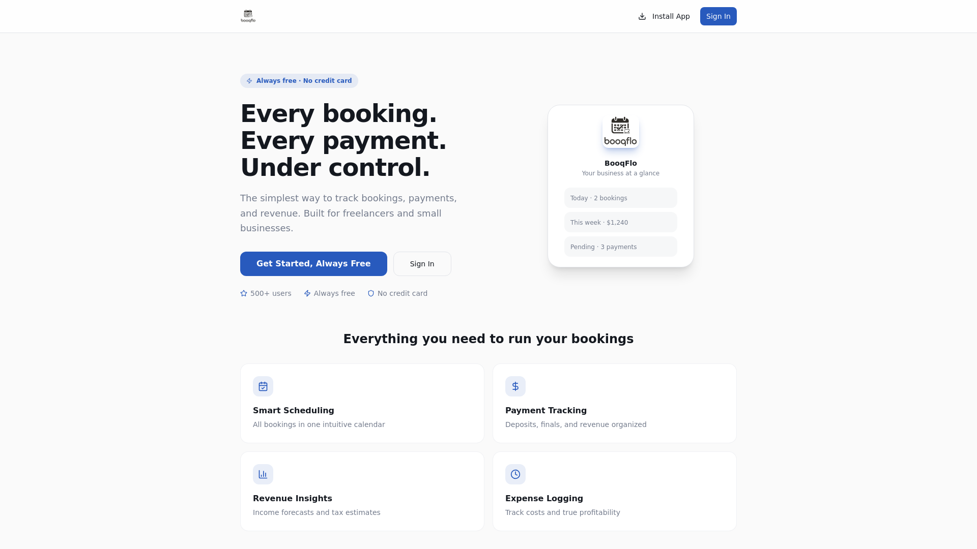 website screenshot of https://booqflo.com/