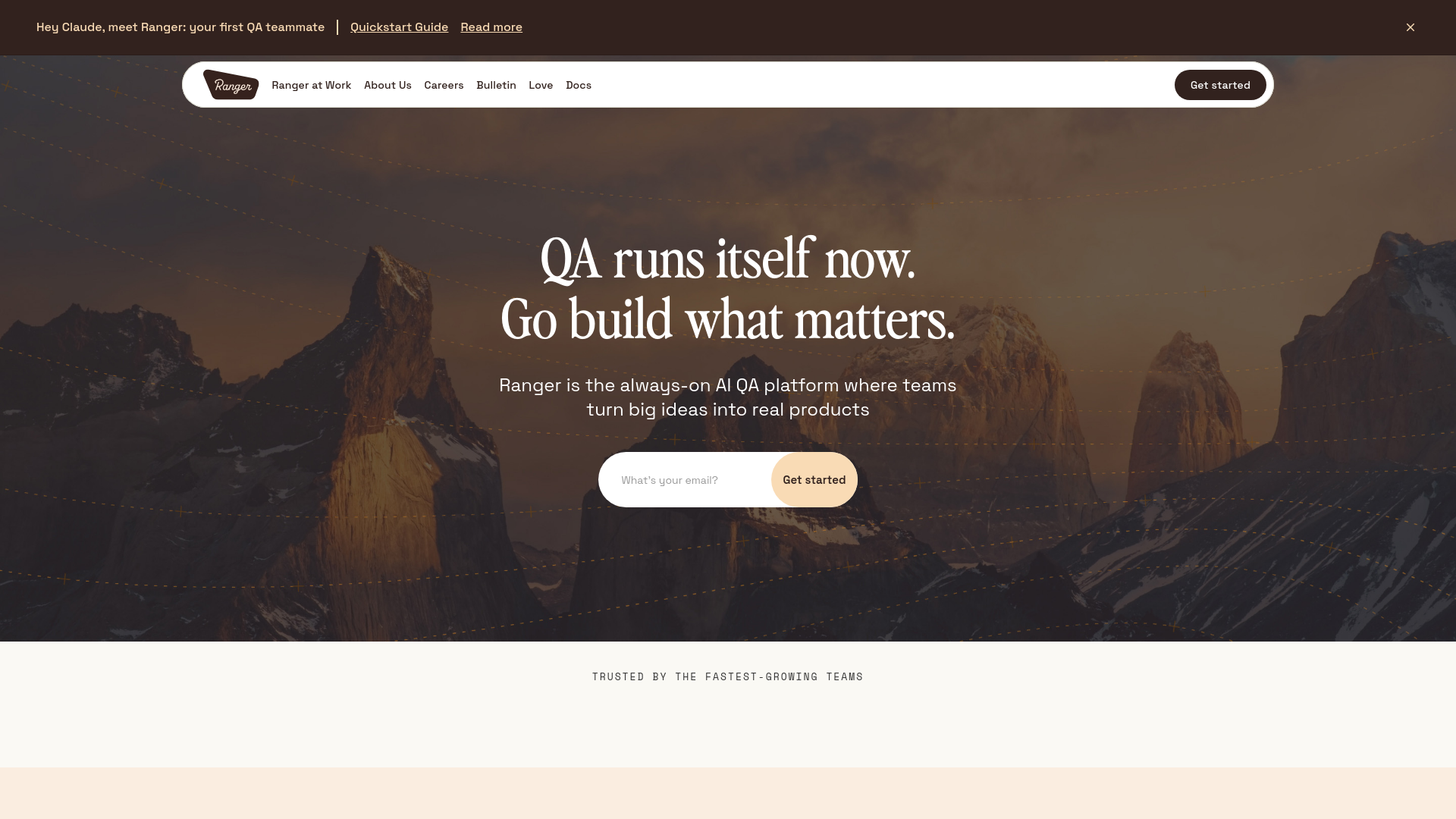 website screenshot of https://growranger.info/
