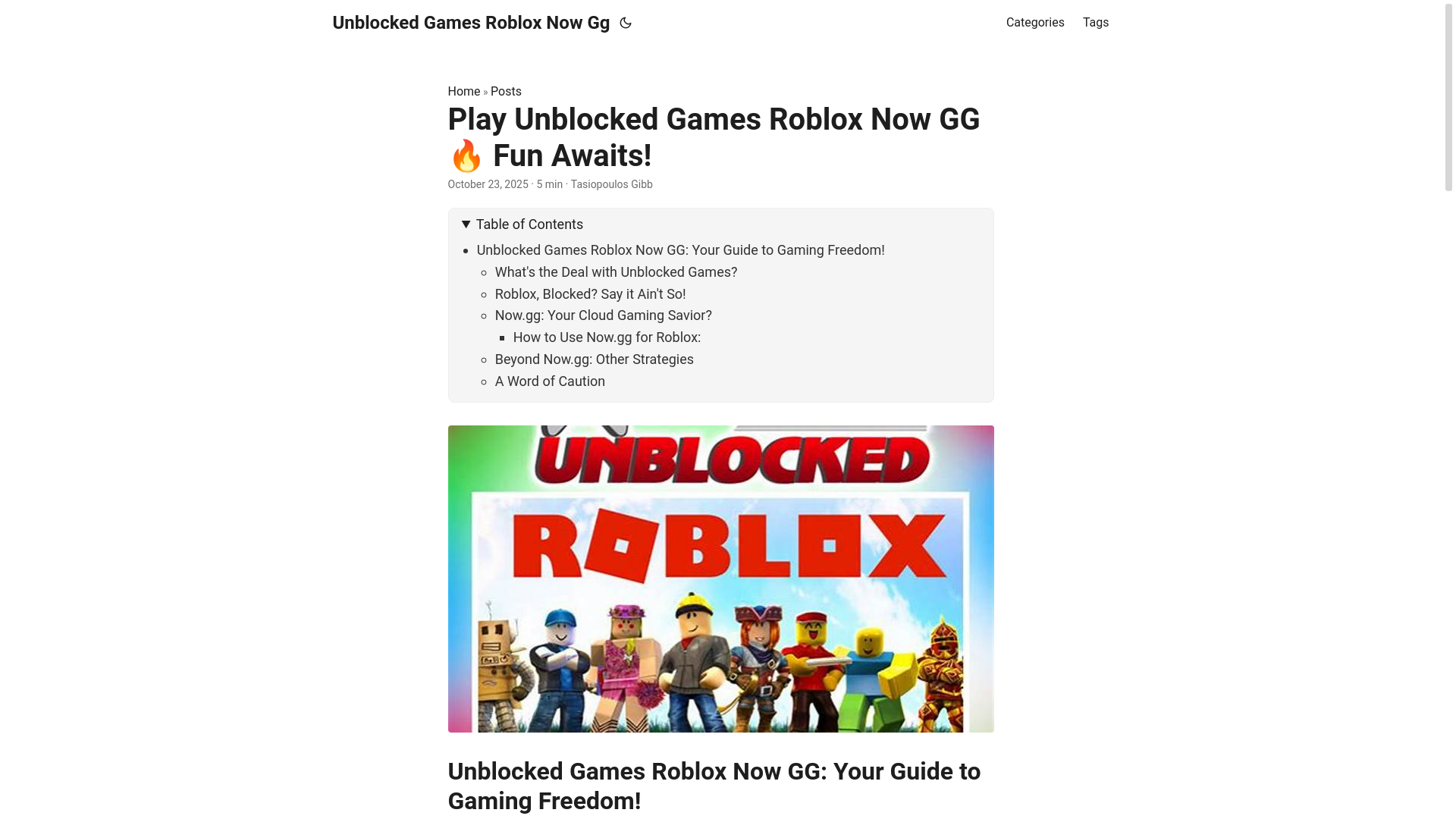 website screenshot of https://unblocked-games-roblox-now-gg.pages.dev/