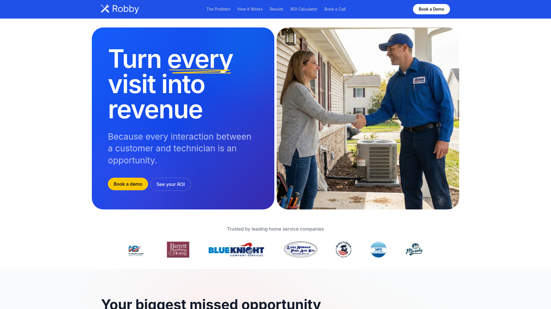 website screenshot of https://meettryrobby.org