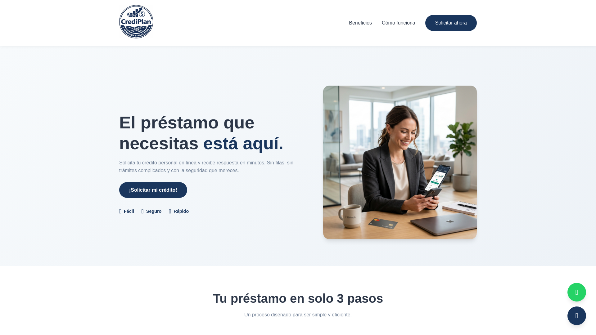 website screenshot of https://credi-plan.com/