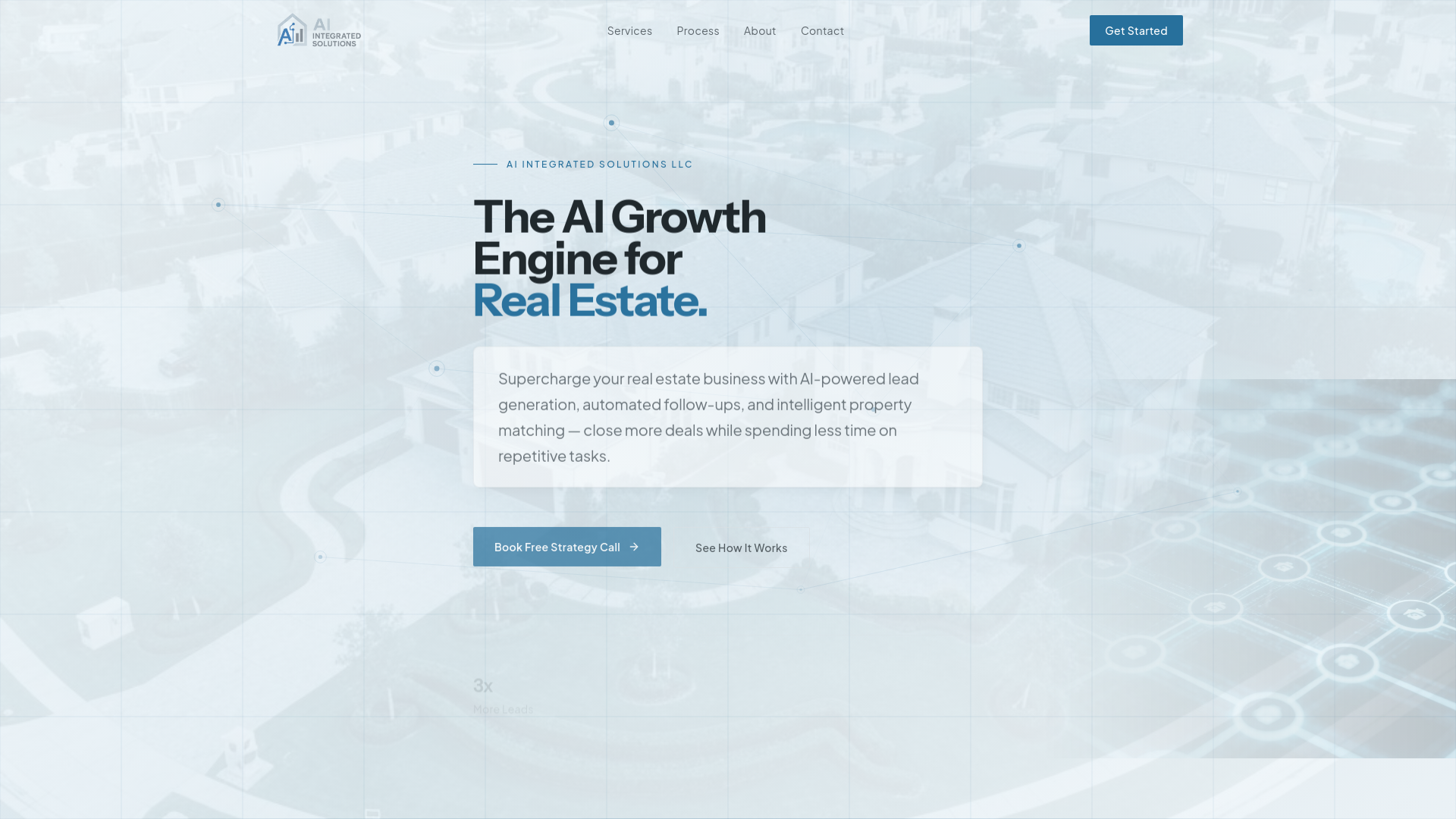 website screenshot of https://aiintegratedsols.com