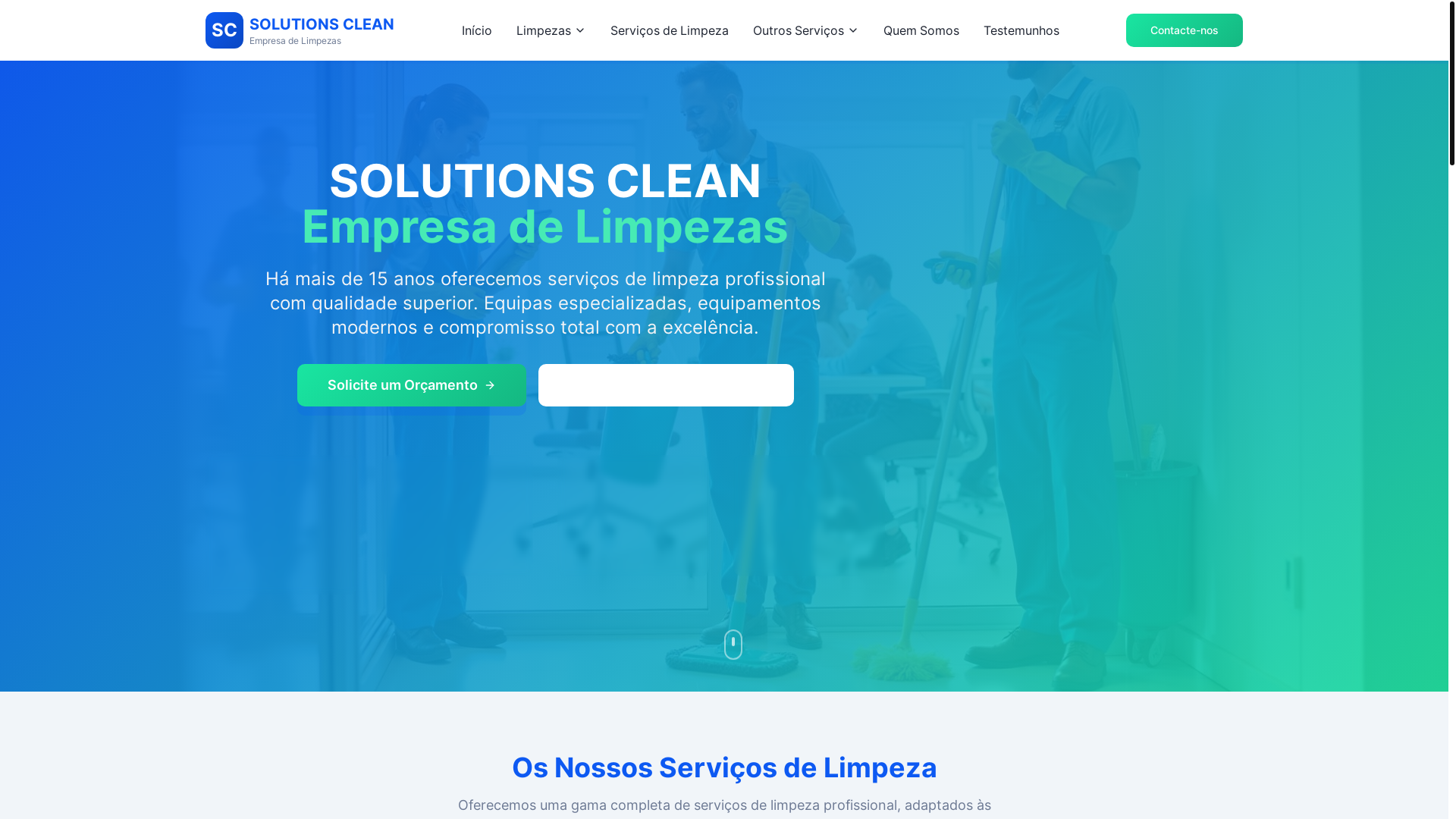 website screenshot of https://infinitsolutionclean.eu/