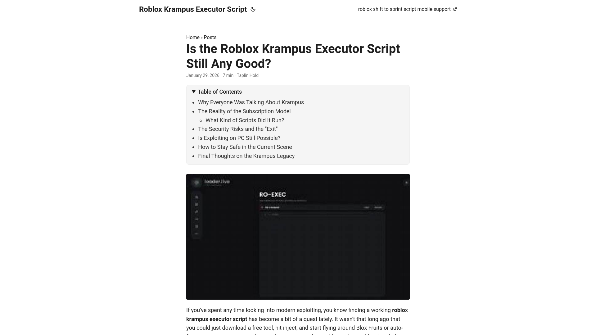 website screenshot of https://roblox-krampus-executor-script.pages.dev/