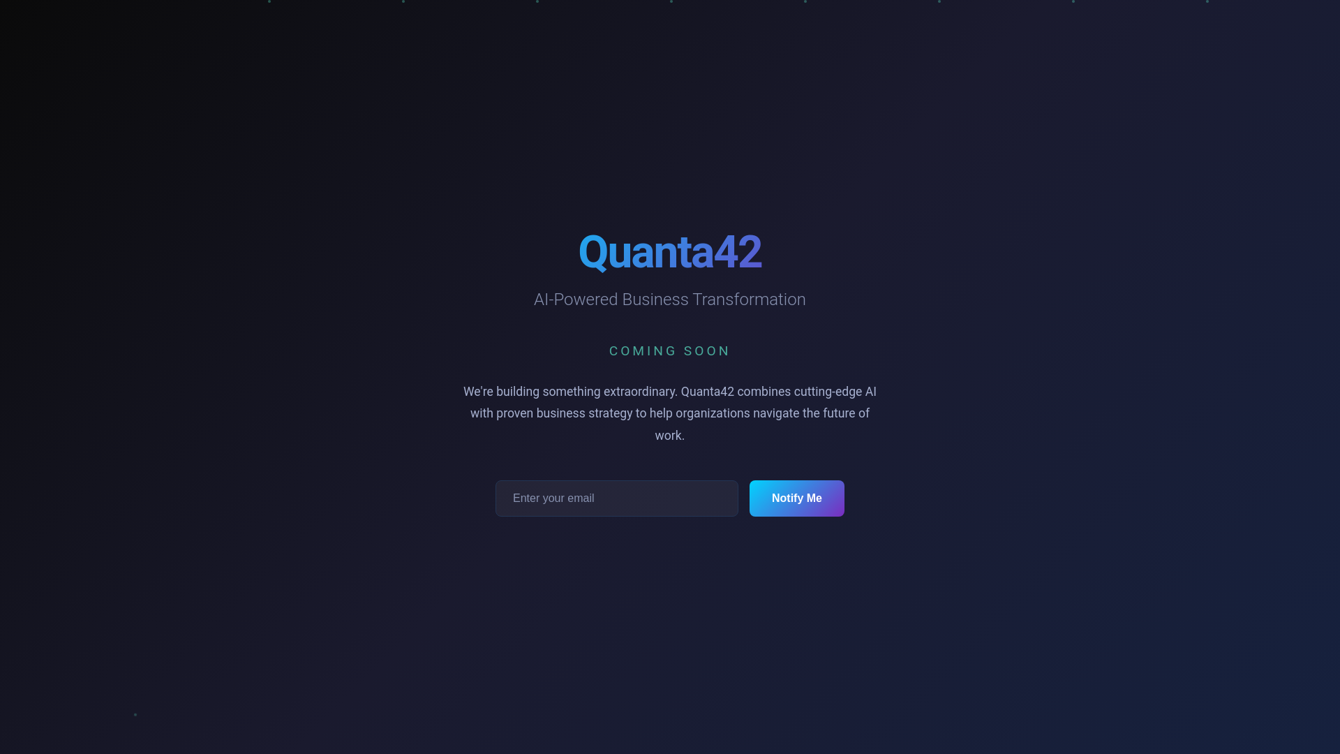 website screenshot of https://quanta42.asia/
