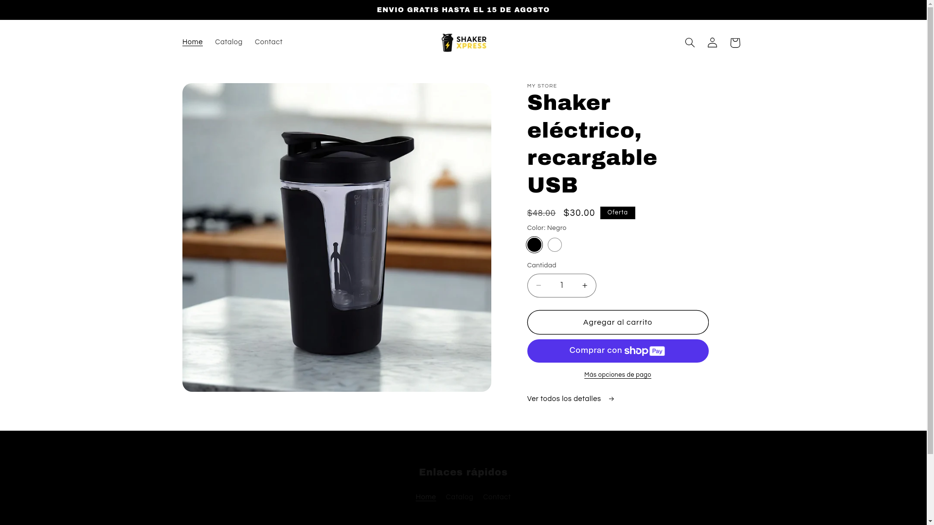 website screenshot of https://shakerxpress.com/