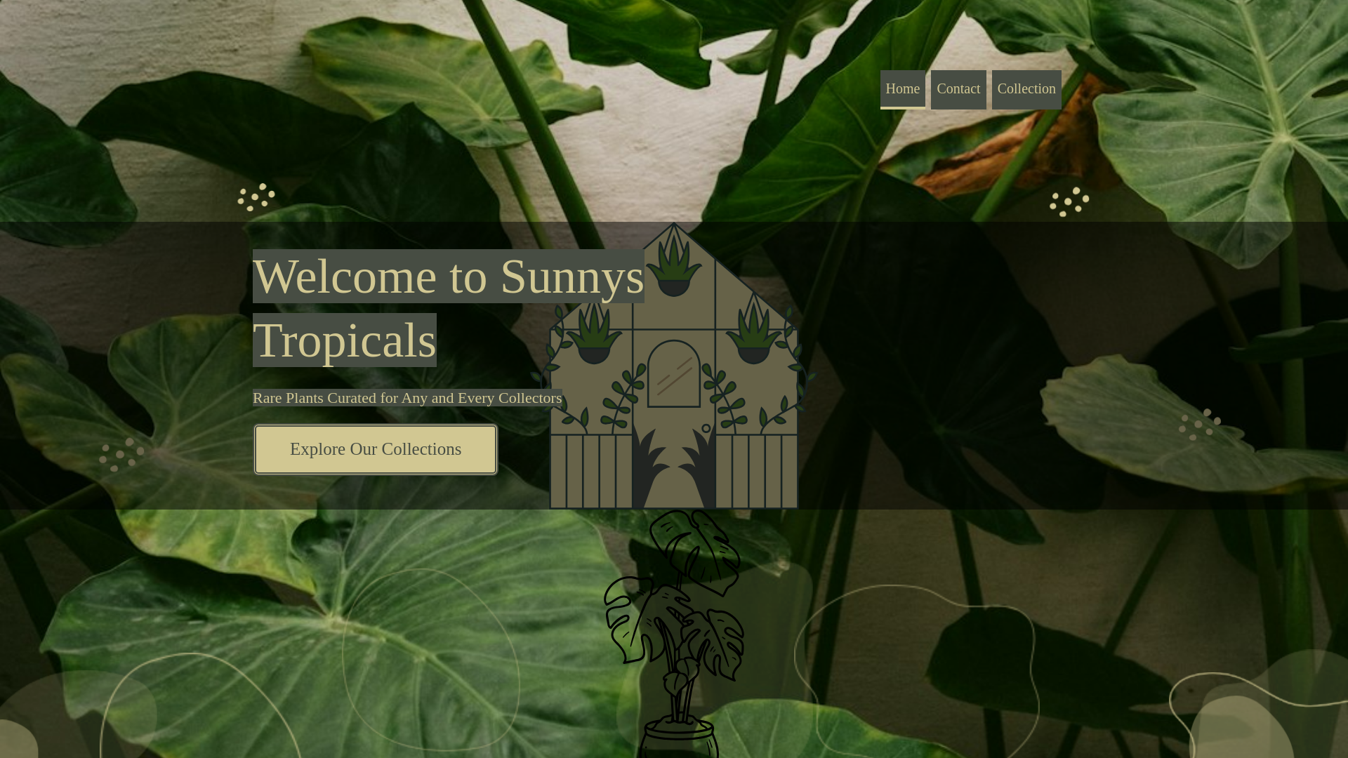 website screenshot of https://sunnystropicals.com/