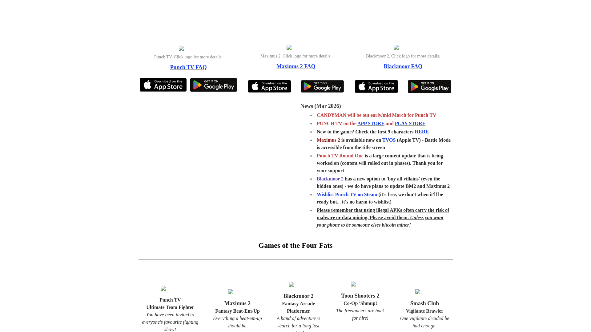website screenshot of https://fourfats.pages.dev/