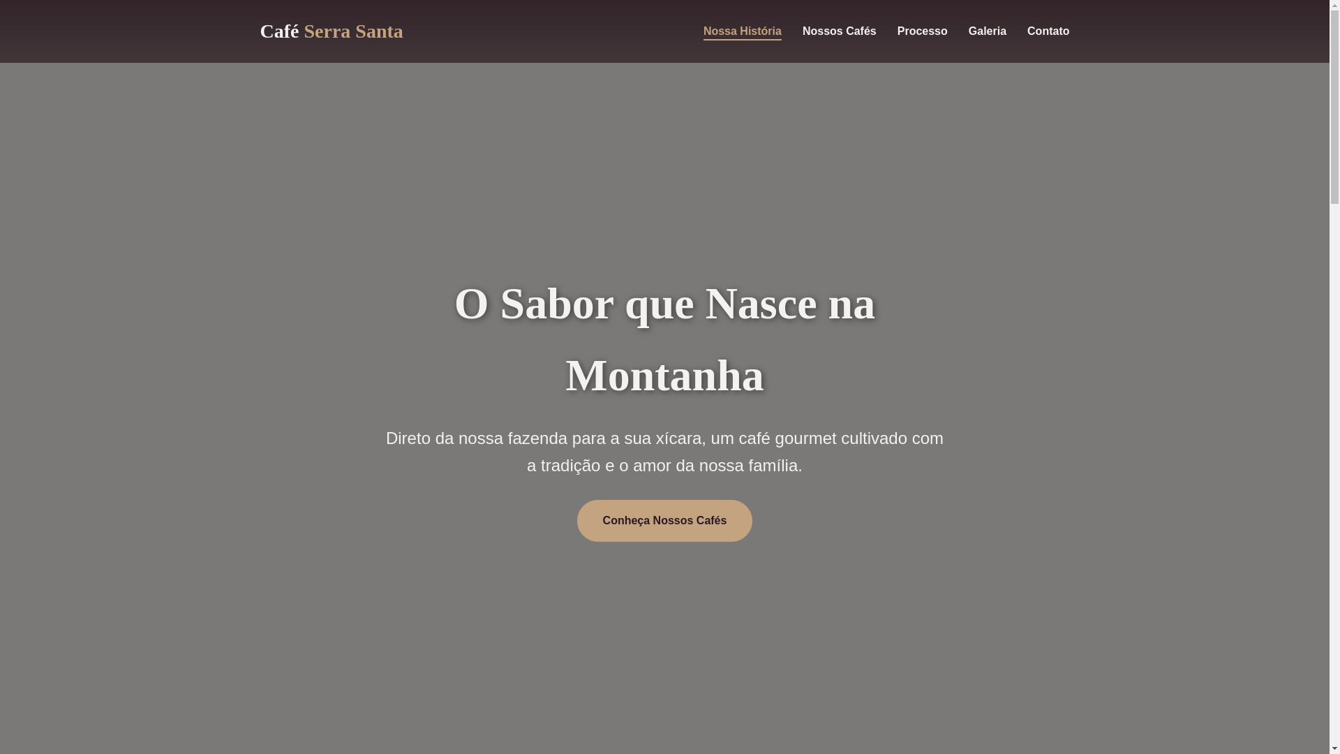 website screenshot of https://cafeserrasanta.com.br/