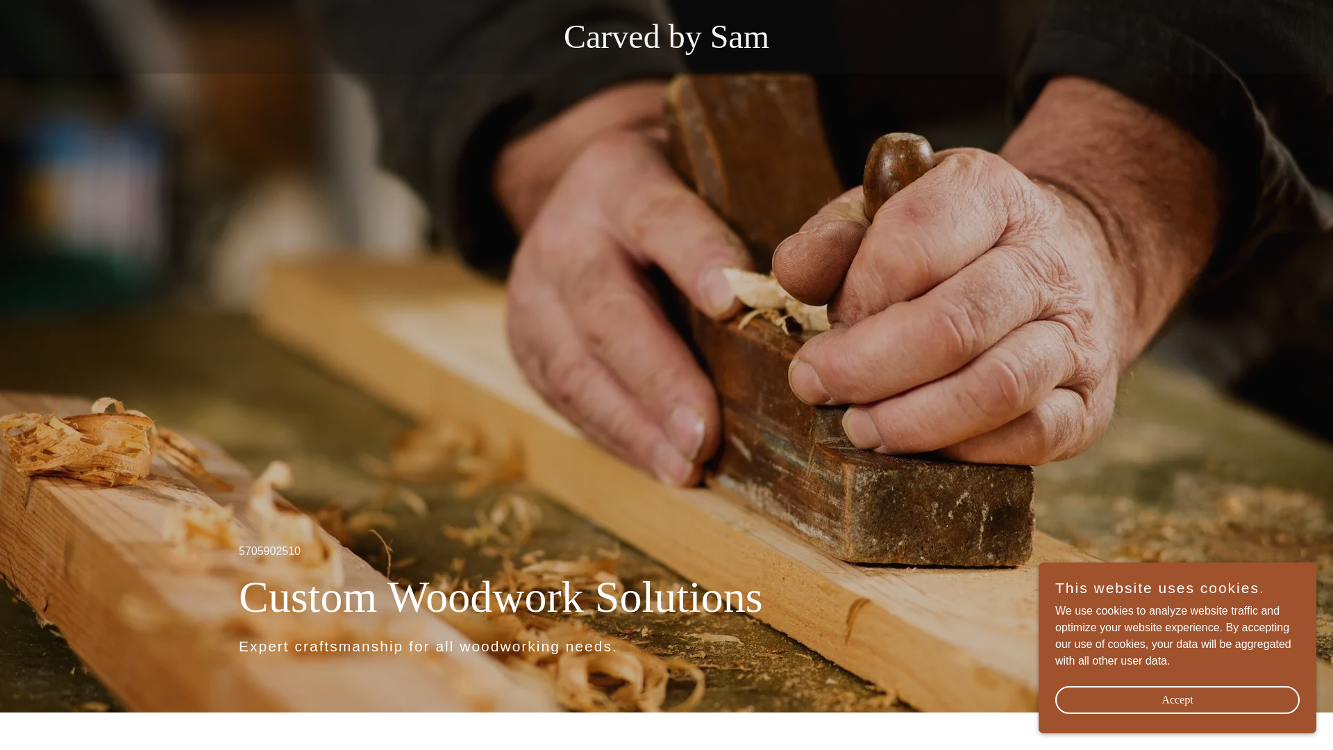 website screenshot of https://carvedbysam.com/