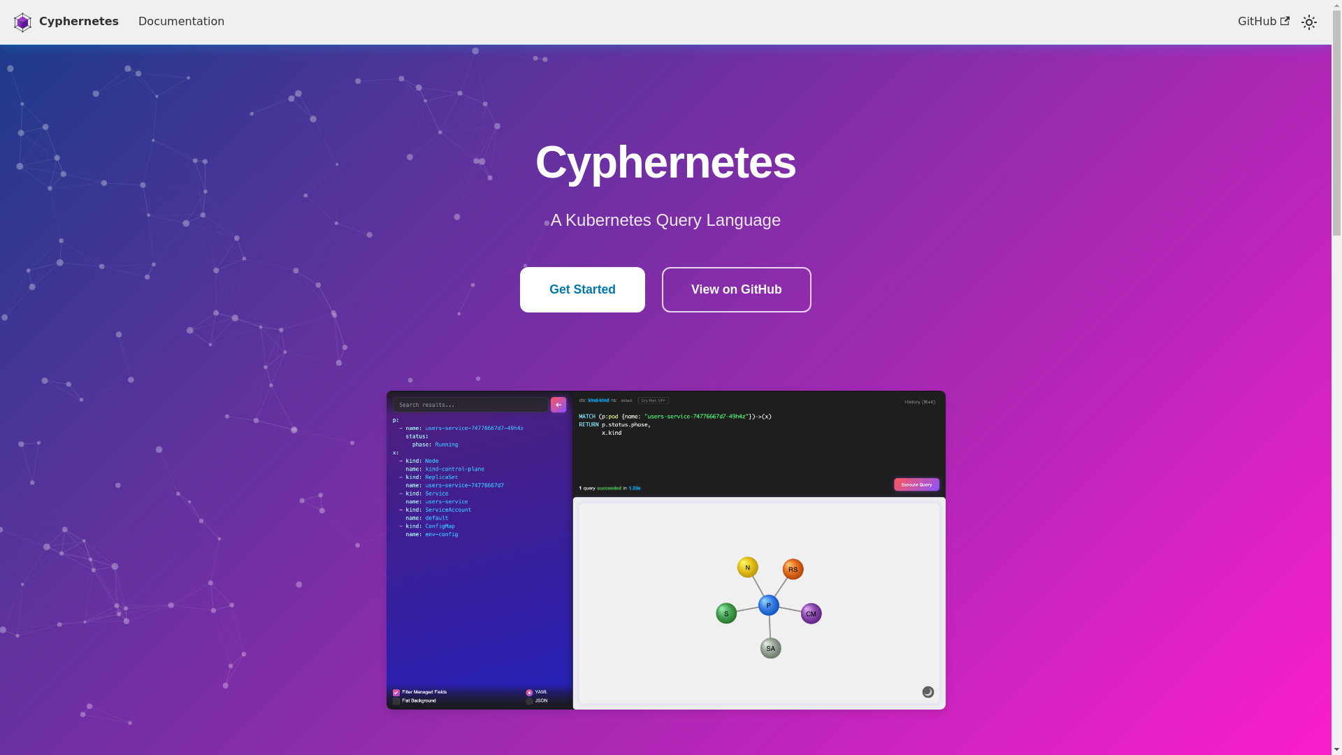 website screenshot of https://cyphernetes.pages.dev/