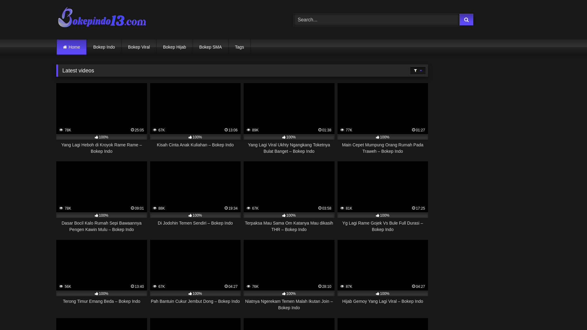 website screenshot of https://bokepindo13.men